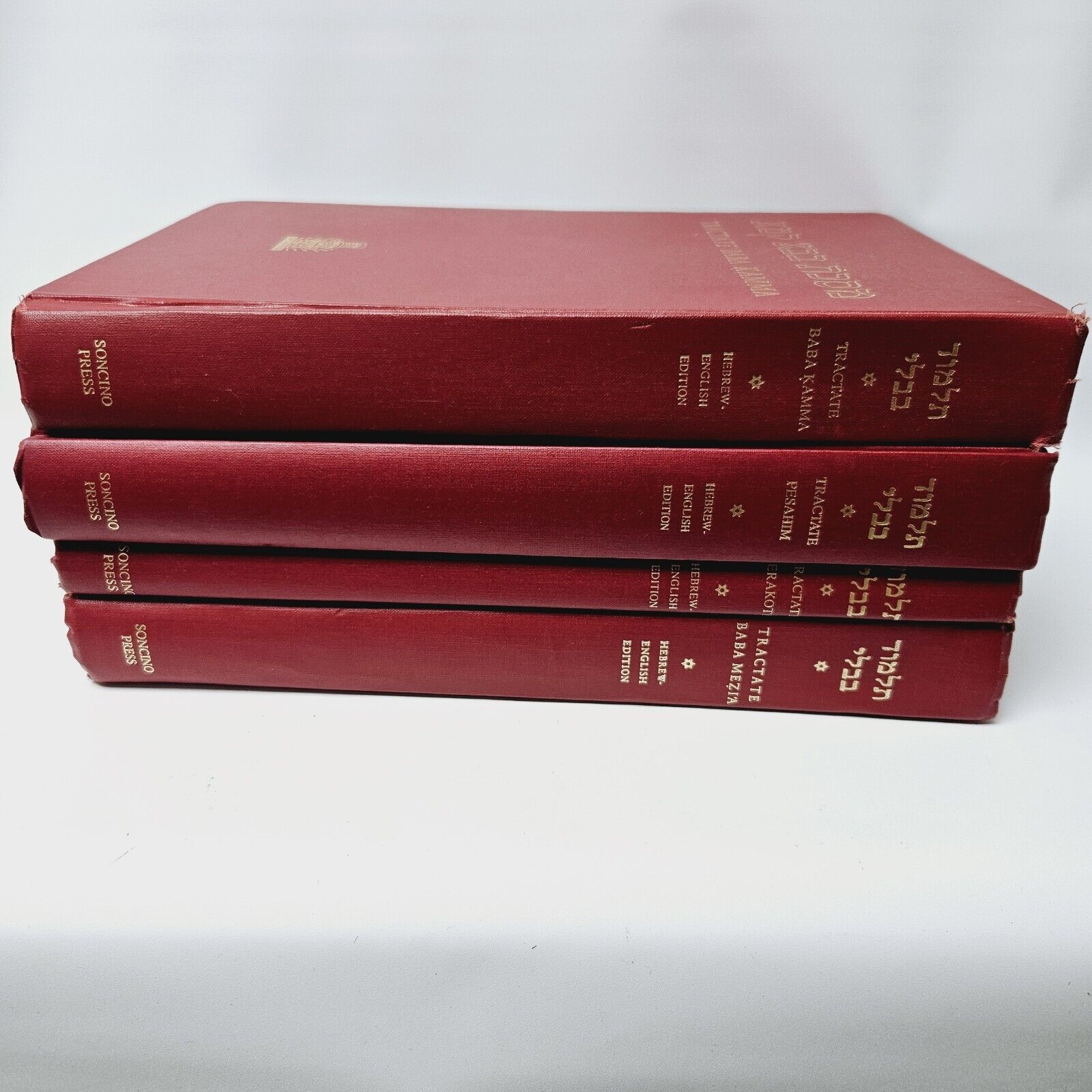 Soncino Press LOT OF 4 VOLUMES Hebrew-English Soncino Talmud BAVLI Judaica