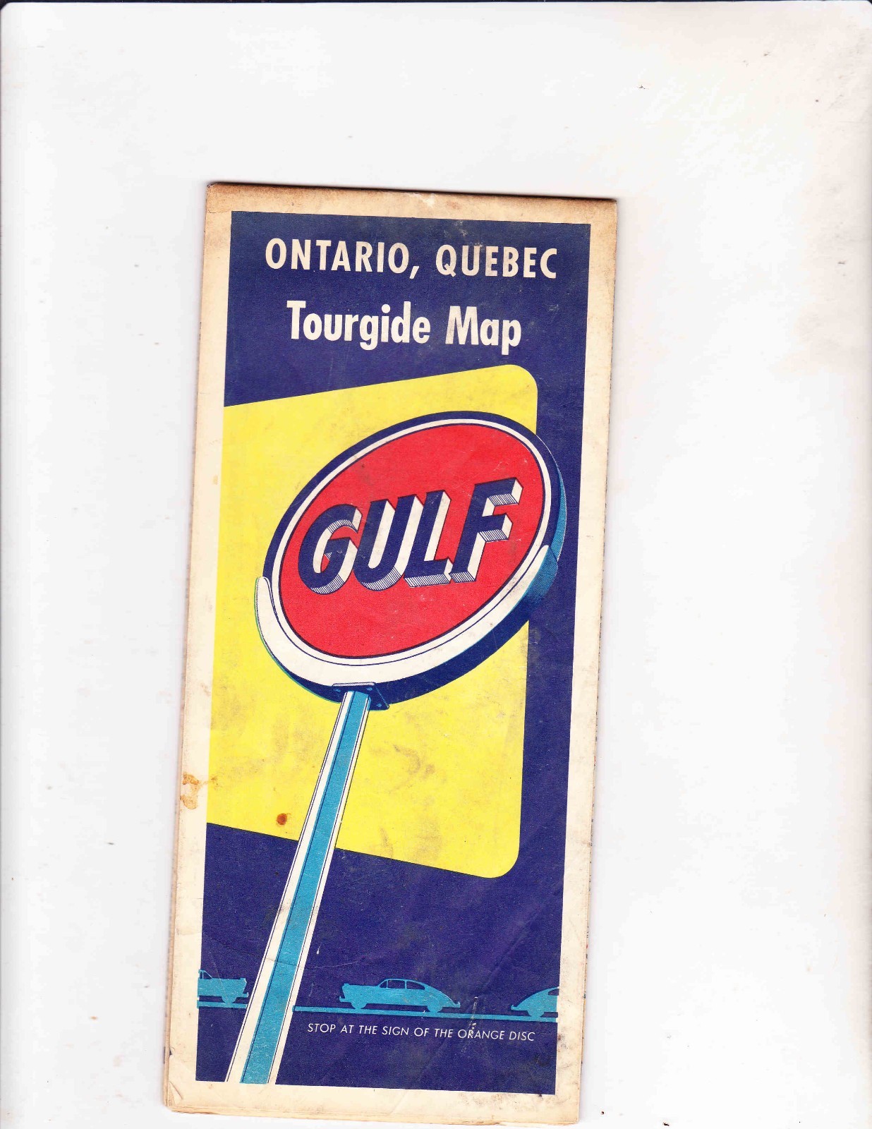 VINTAGE MAP ---- 1951 GULF----ONTARIO QUEBEC CANADA MAP VINTAGE MAP ---- 1951 GULF----ONTARIO QUEBEC CANADA MAP