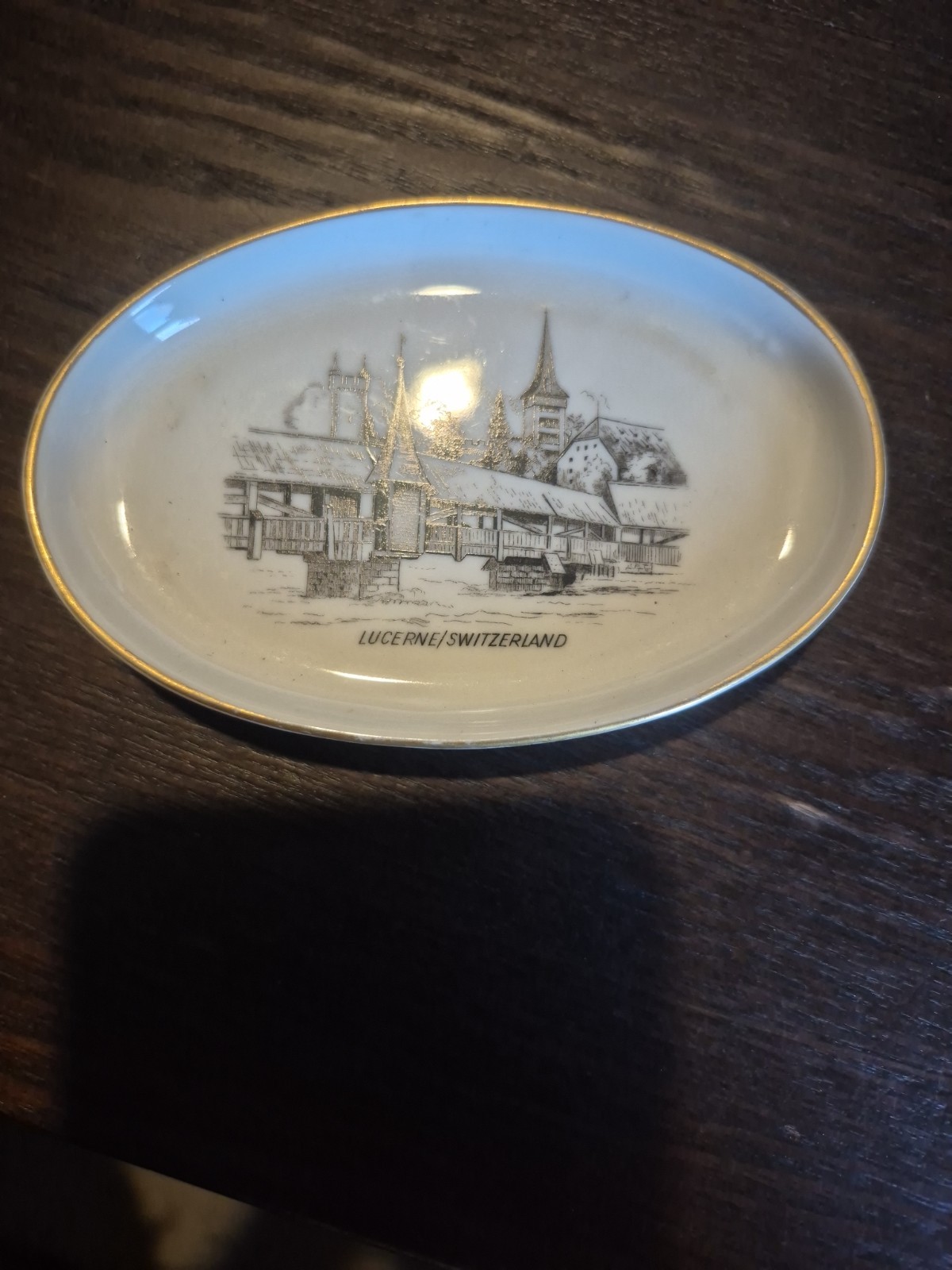 Vintage Bucherer Lucerne Switzerland Souvenir Porcelain Dish – Mayor...