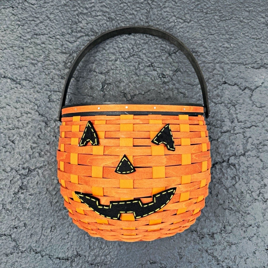 Longaberger 2011 Halloween Jack-O\'-Lantern Woven Basket w/ Handle
