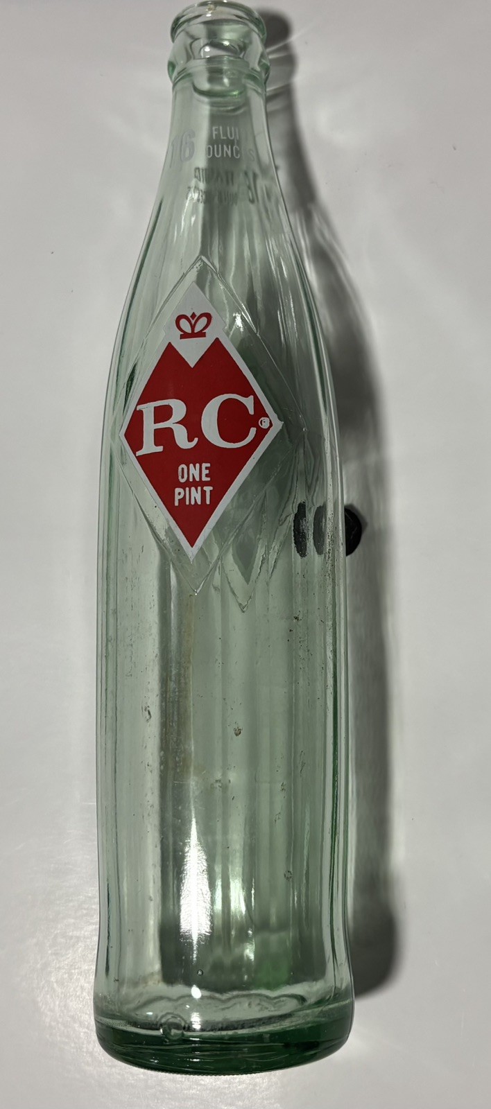 Vintage rare RC Cola Half Quart Glass Soda Bottle 16oz Royal Crown Cola