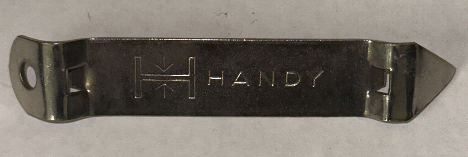 Vintage Handy Button New York NYC Advertising Can Double Sided Bottle Opener USA