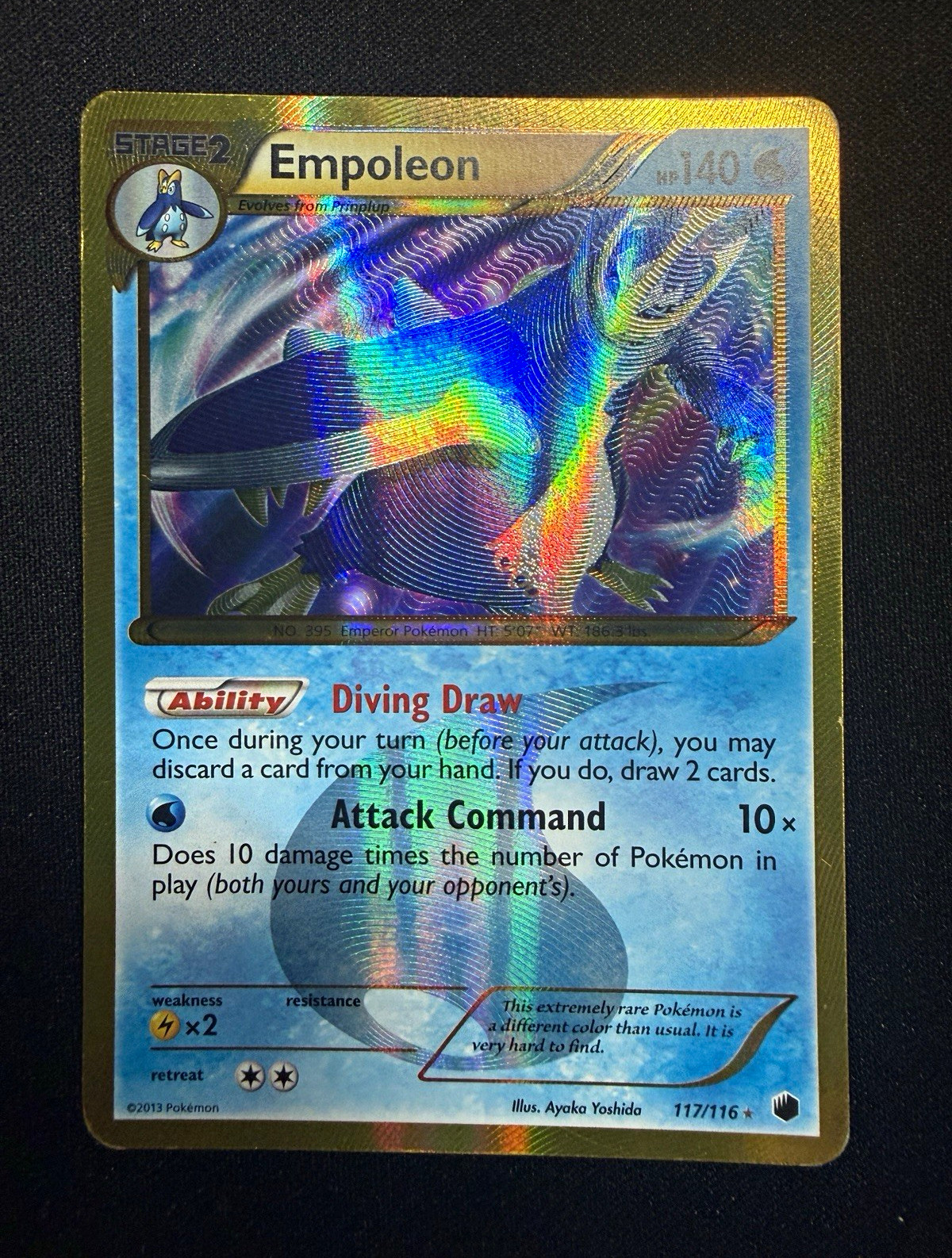 Pokémon TCG Empoleon 117/116 Plasma Freeze Secret Rare Holo ENG 2013