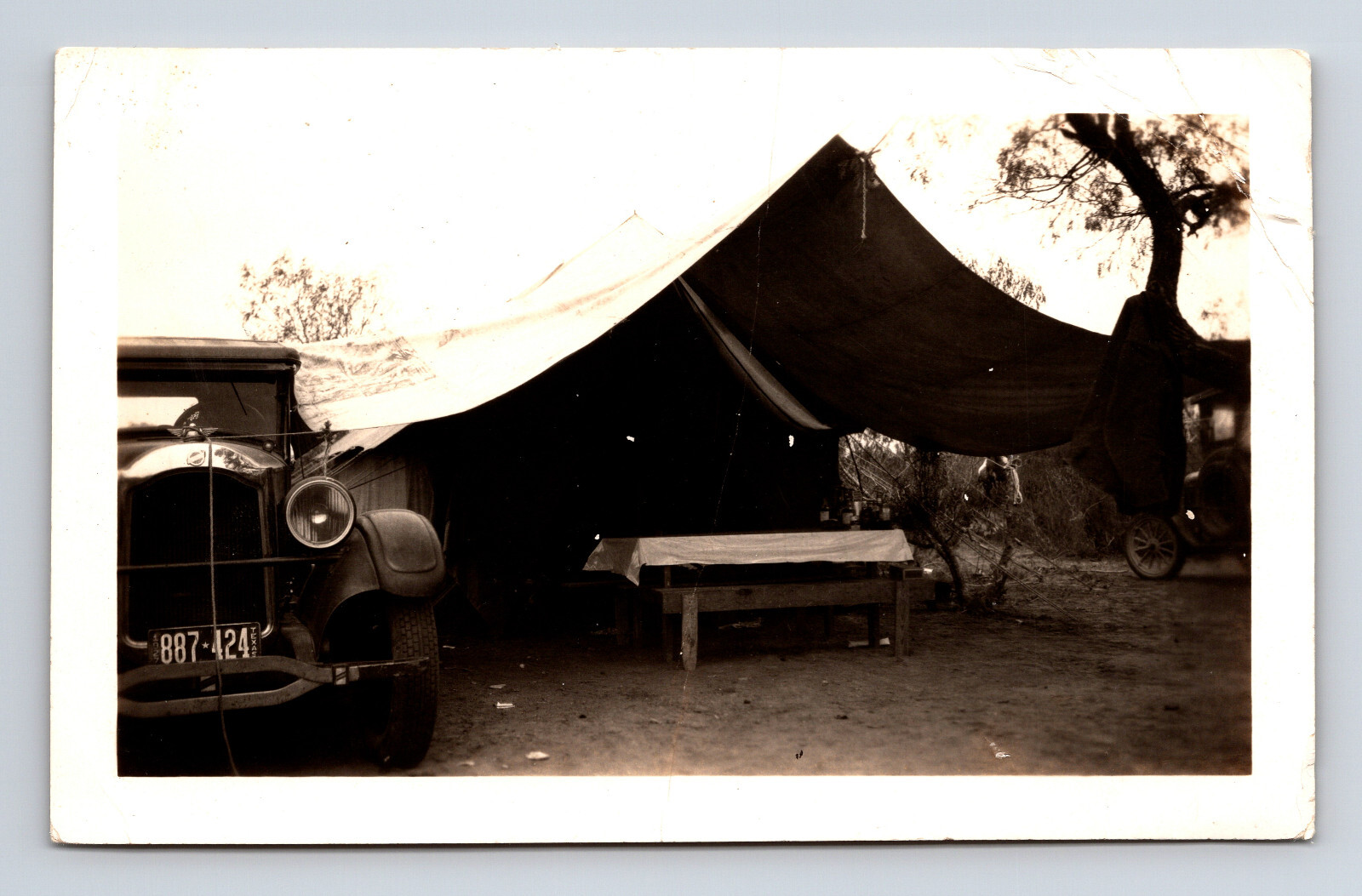 Austin Texas? TX Old Americana Camp Tent Old Cars Real Photograph Austin Texas? TX Old Americana Camp Tent Old Cars Real Photograph
