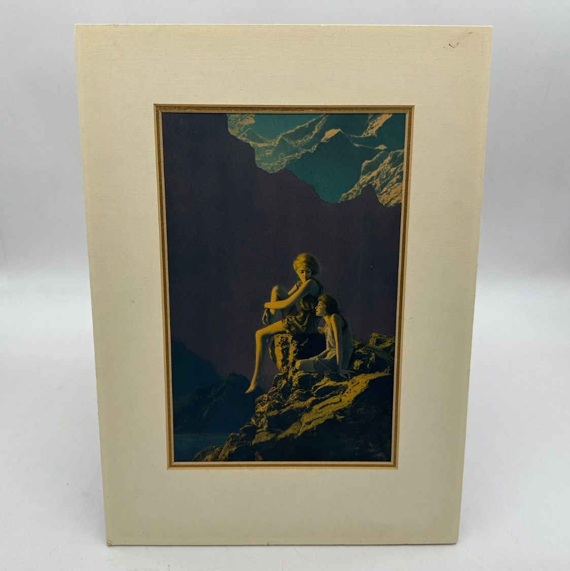 Original 1928 Maxfield Parrish “Contentment” Edison Mazda Lamps Calendar Cropped Original 1928 Maxfield Parrish “Contentment” Edison Mazda Lamps Calendar Cropped
