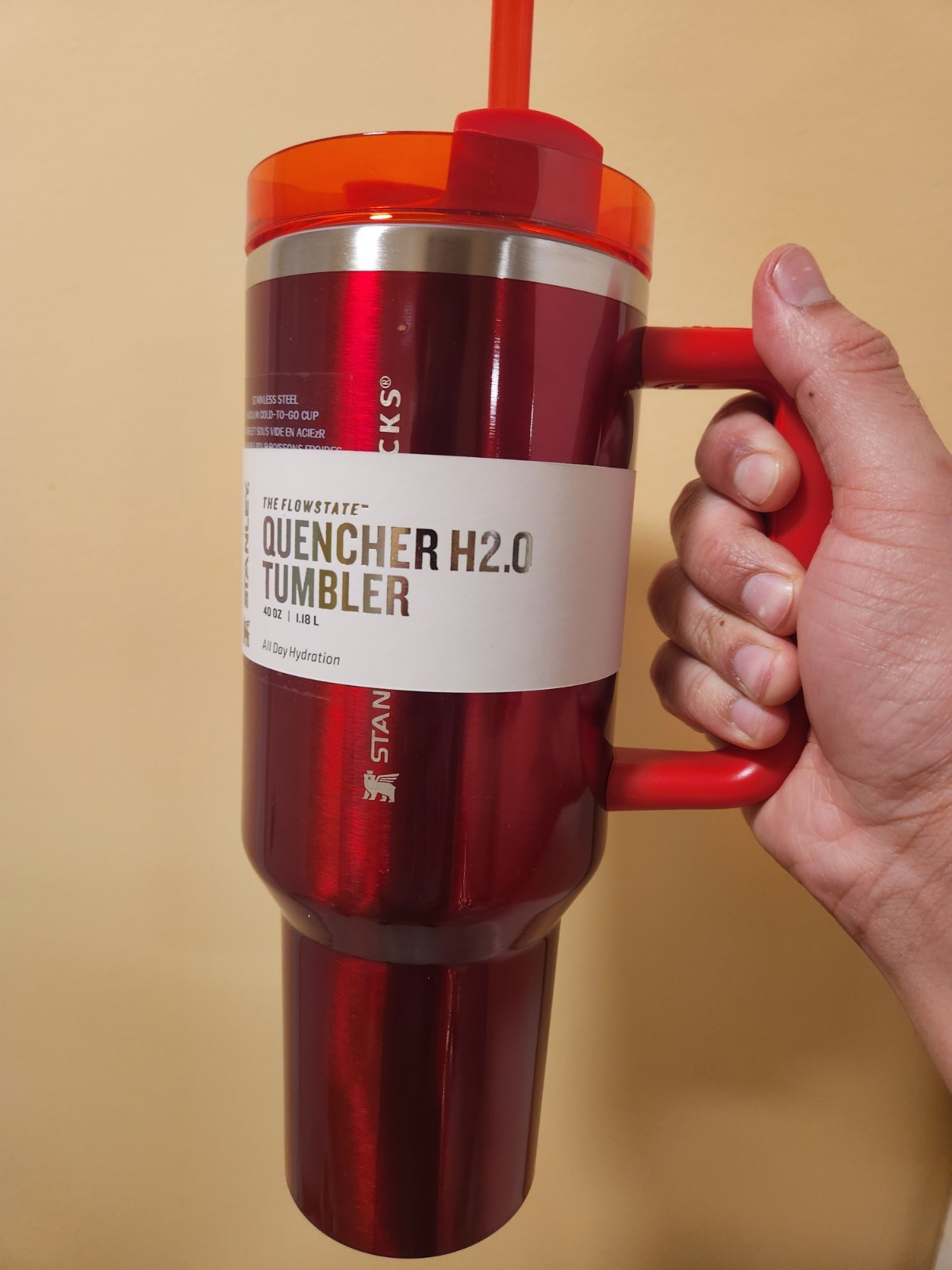 Stanley X Starbucks Limited Holiday Red Quencher 40oz Tumbler Flowstate H2.0 Stanley X Starbucks Limited Holiday Red Quencher 40oz Tumbler Flowstate H2.0