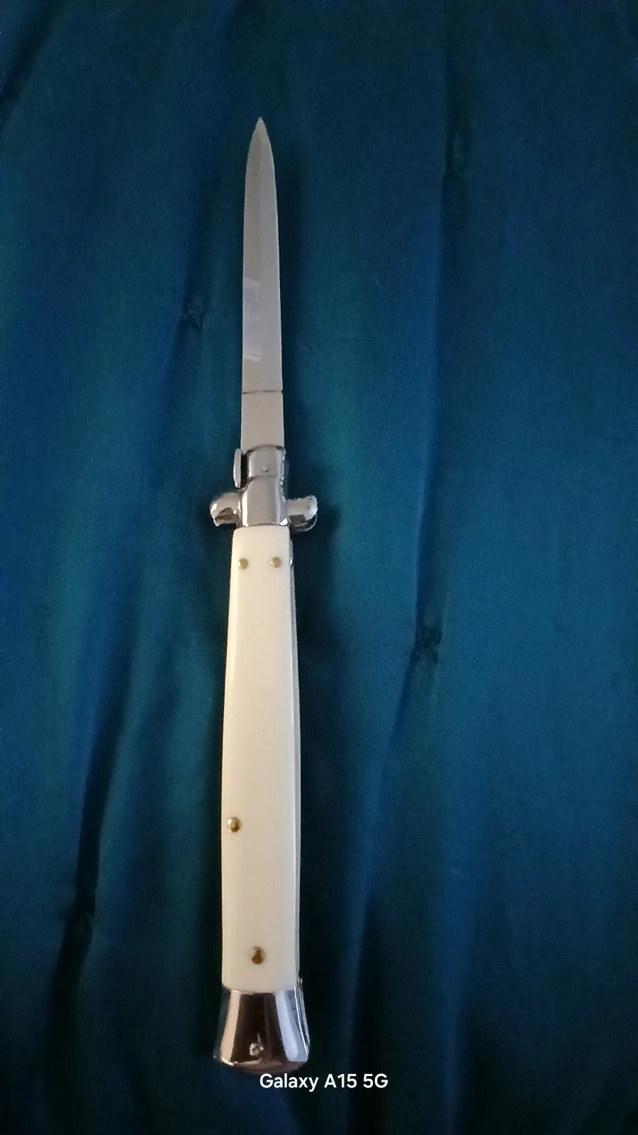 Italian Style Fold Pocket Knife Beautiful Ivory Plastic 13\ Italian Style Fold Pocket Knife Beautiful Ivory Plastic 13\