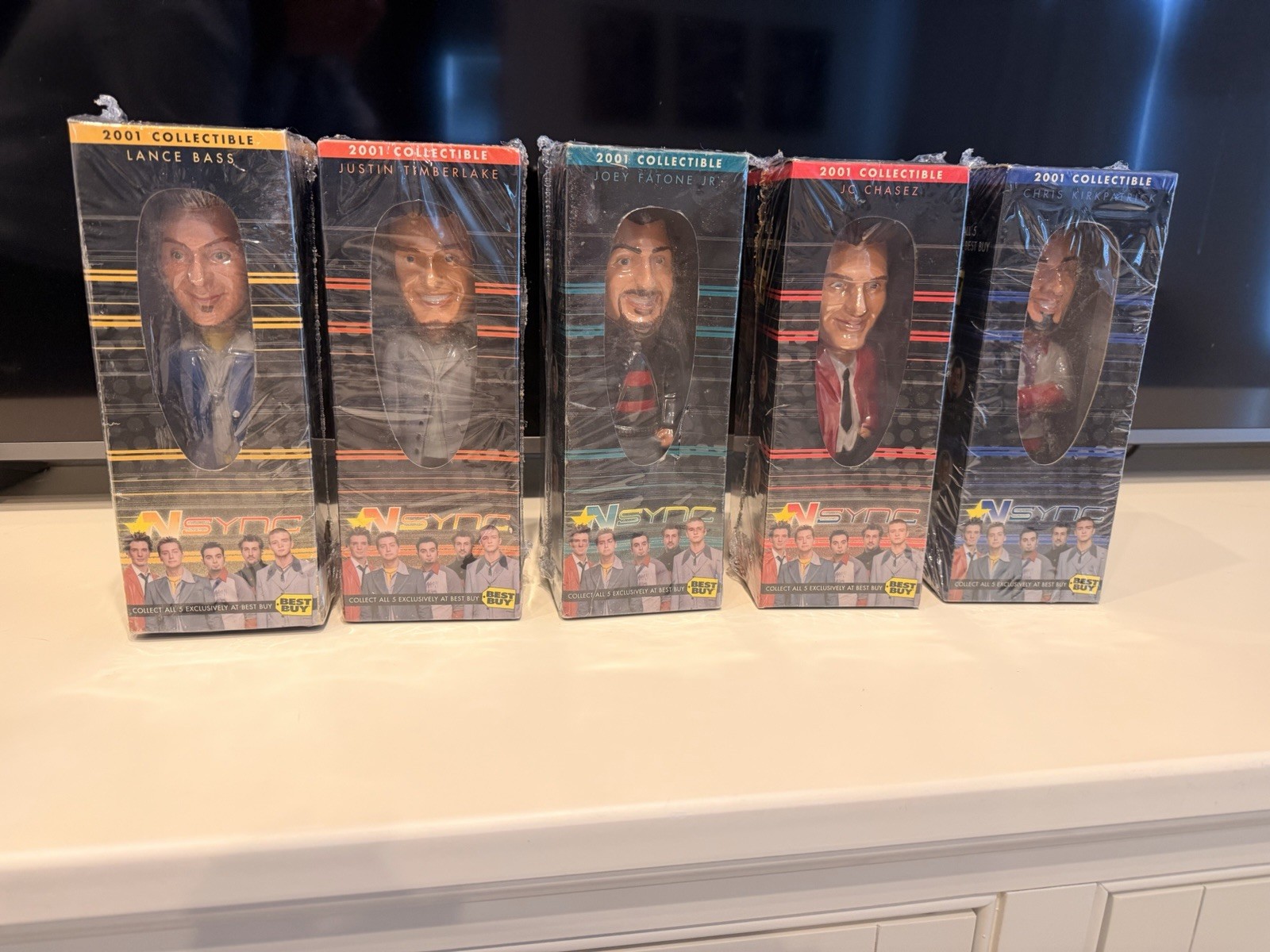 2001 Nsync Bobble Head Dolls Collectible Complete Set of 5 Best Buy SEALED BOXES 2001 Nsync Bobble Head Dolls Collectible Complete Set of 5 Best Buy SEALED BOXES