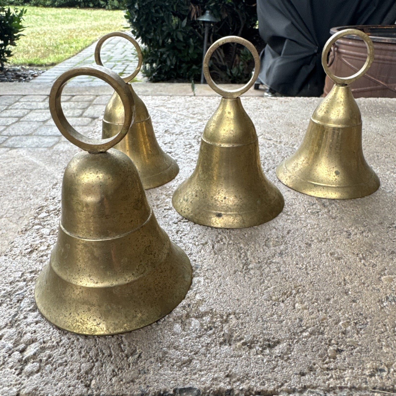 Vintage 4” Tall Brass Bell with Loop Handle – Rustic Patina ~ Collectible Decor Vintage 4” Tall Brass Bell with Loop Handle – Rustic Patina ~ Collectible Decor