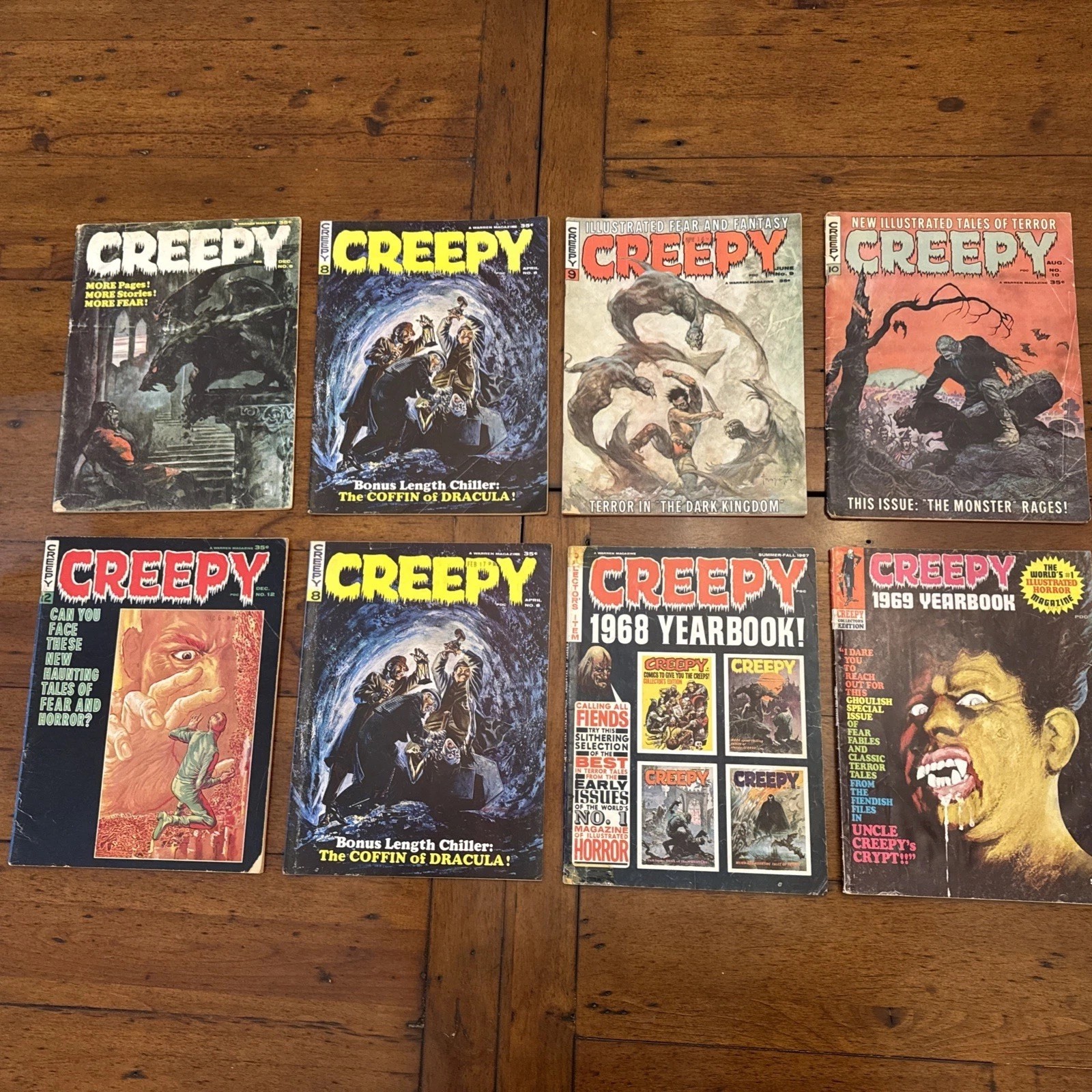 Creepy Magazine Lot 8 # 6 8 8 9 10 12 1968 1959 Yearbooks Horror Magazine Warren Creepy Magazine Lot 8 # 6 8 8 9 10 12 1968 1959 Yearbooks Horror Magazine Warren