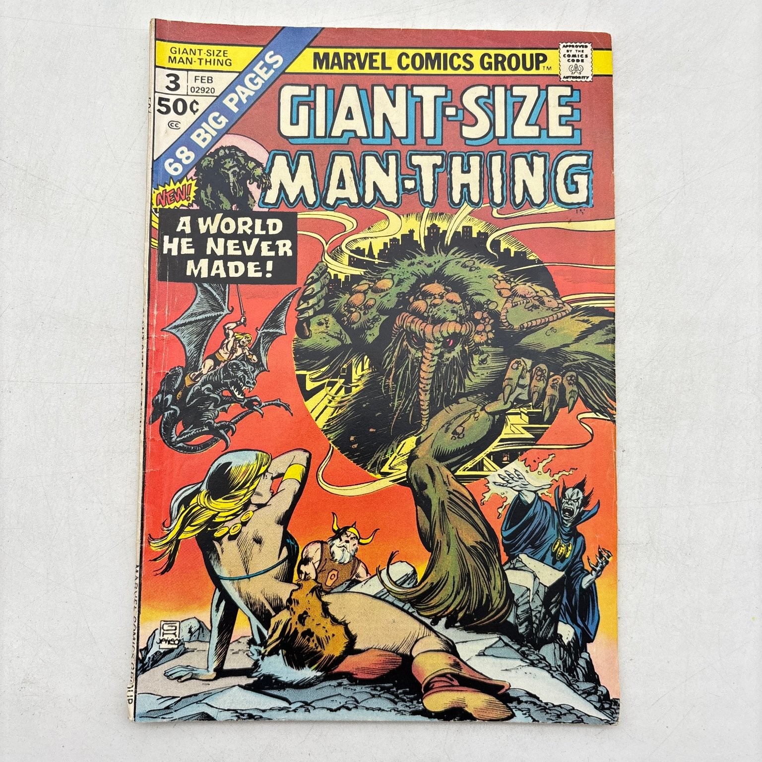 Giant-Size Man-Thing #3 Marvel 1975 Gil Kane Bronze Age Horror Giant-Size Man-Thing #3 Marvel 1975 Gil Kane Bronze Age Horror