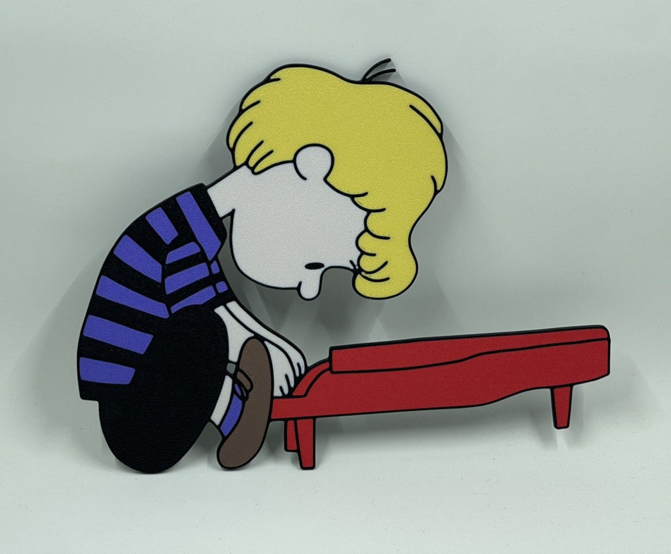 Peanuts 🎹 Schroeder on Piano 3D Printed Sign 🎹 Playing Music, Class Art Snoopy