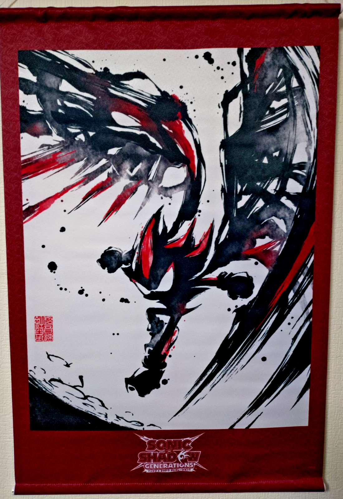 Sonic X Shadow Generations A2 Wall Scroll Tapestry Shadow SEGA Japan Limited
