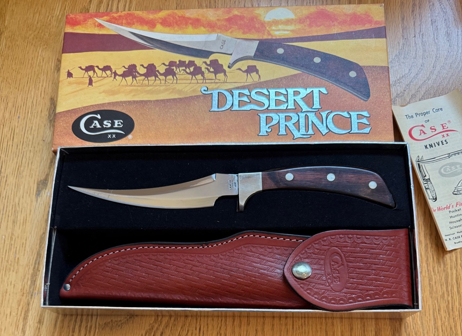 VINTAGE 1981 CASE DESERT PRINCE KNIFE #398 IN BOX N10