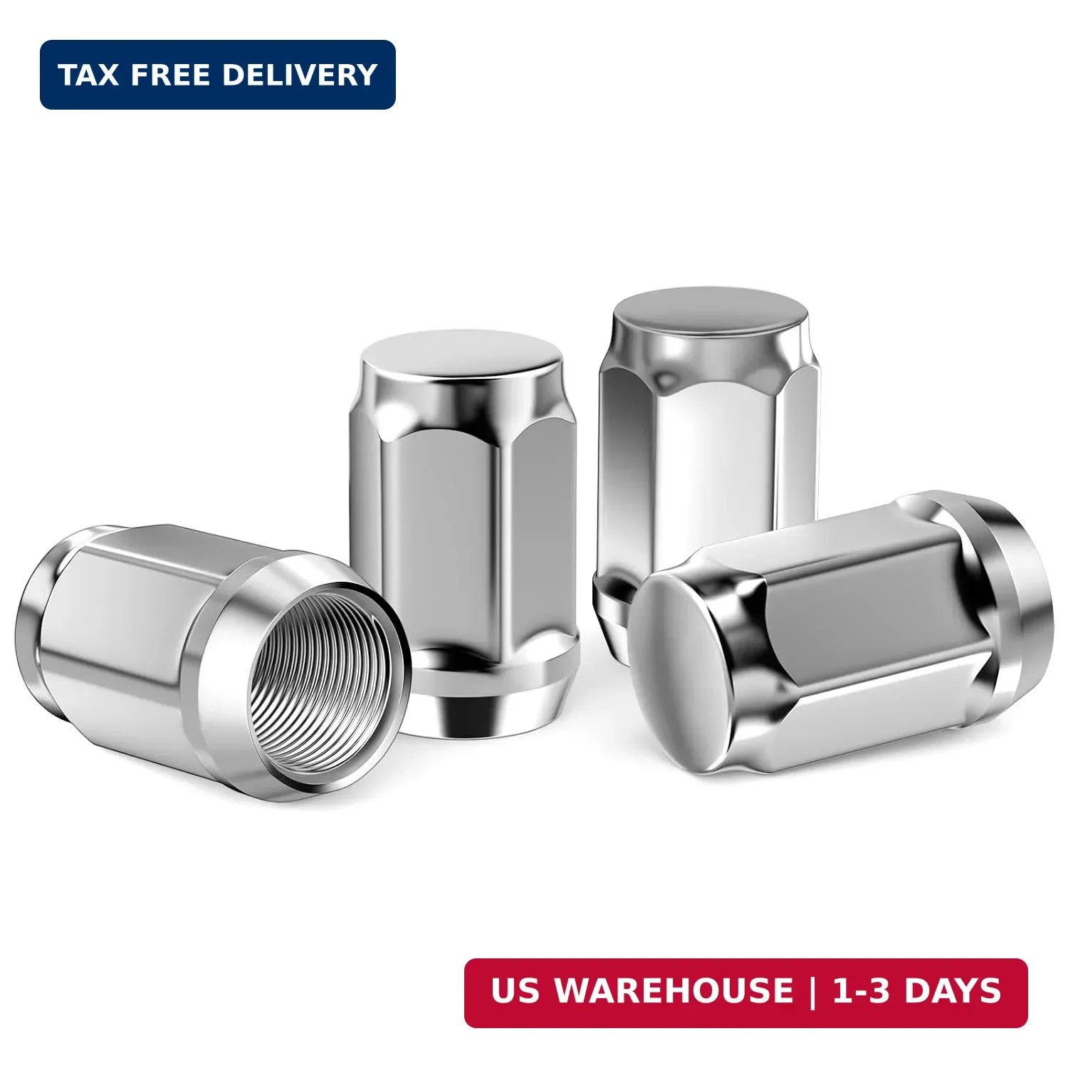 1/2x20 Lug Nuts, Chrome 1/2\'\'-20 Closed End Bulge Acorn Lug Nuts, 1.38\ 1/2x20 Lug Nuts, Chrome 1/2\'\'-20 Closed End Bulge Acorn Lug Nuts, 1.38\