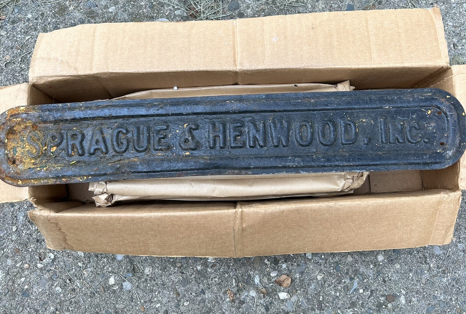 Antique Sprague & Henwood Inc Metal Sign Scranton. PA Drills Mining Advertising