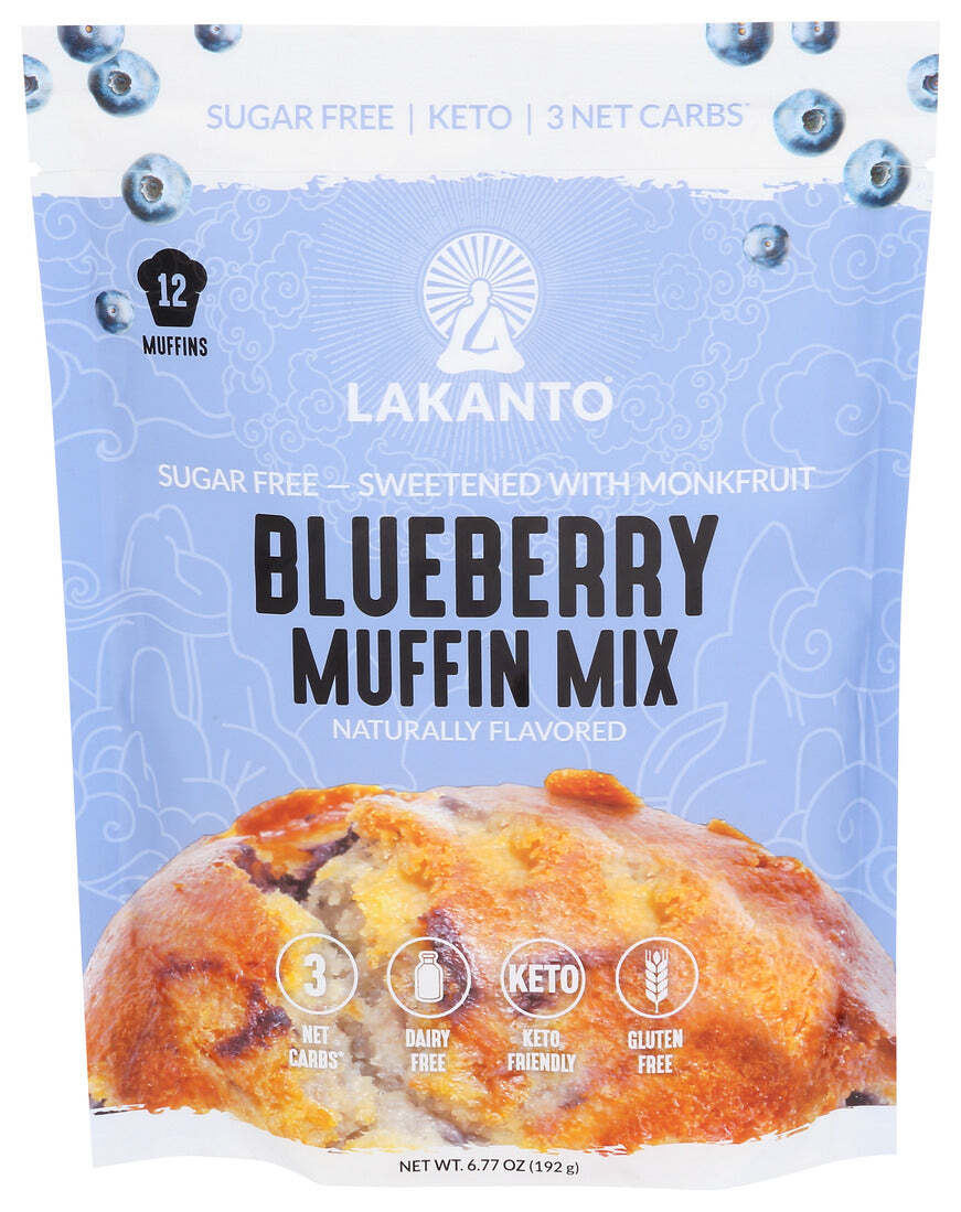 Lakanto Sugar Free Muffin Mix Blueberry 6.77 oz, Pack of 2 Lakanto Sugar Free Muffin Mix Blueberry 6.77 oz, Pack of 2