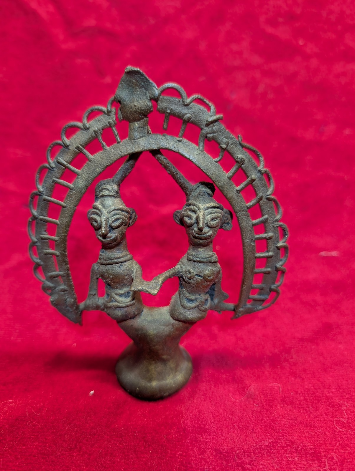 Antique / Vintage Cast Brass Hindu Buddhist Gods Deity Mandala Figure