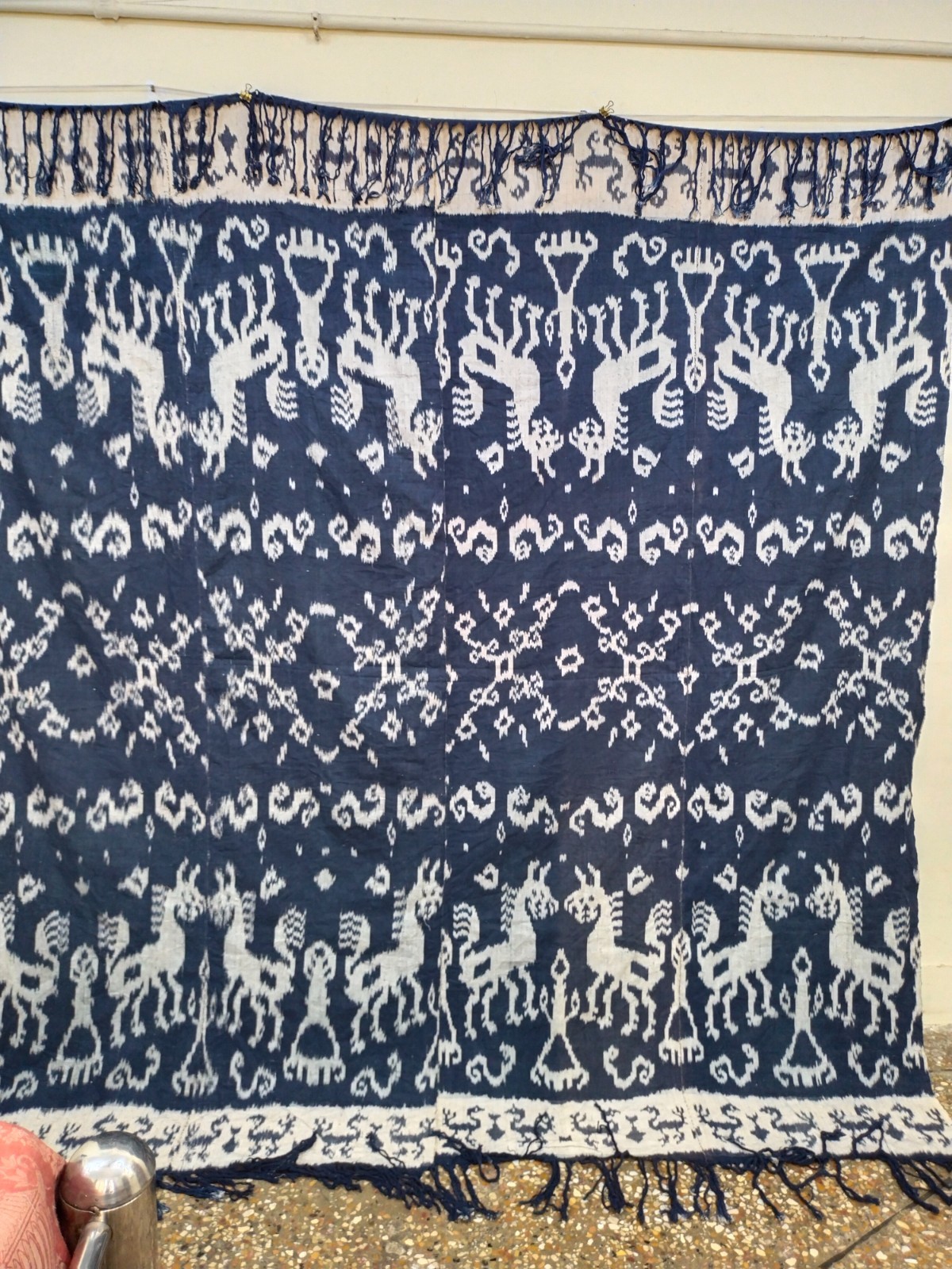 Indonesian Tribal Ikat – Vintage Sumba Handwoven Textile Wall Hanging item1533 Indonesian Tribal Ikat – Vintage Sumba Handwoven Textile Wall Hanging item1533