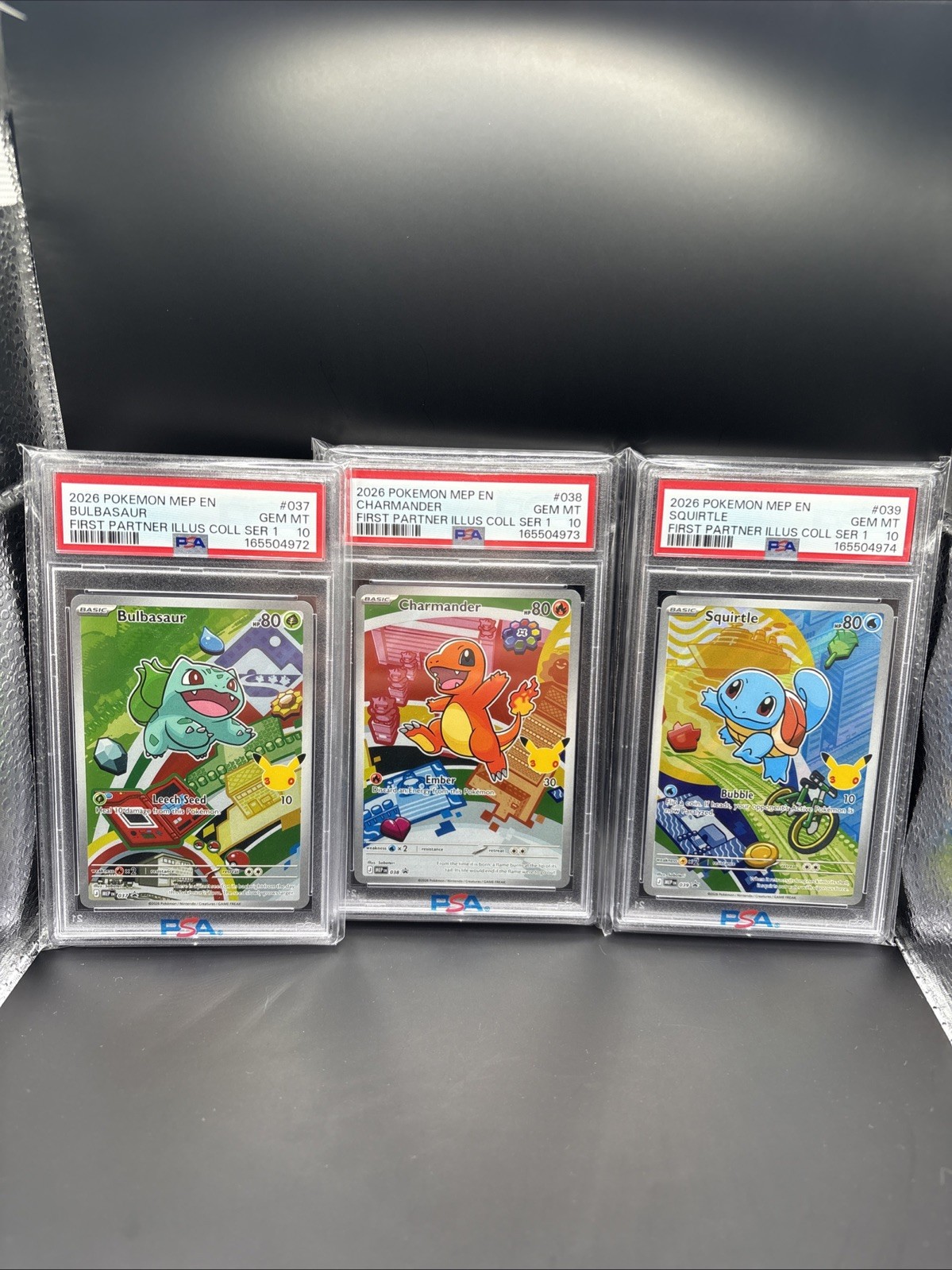2026 Pokémon First Partner Series 1 Kanto Starters Sequential PSA 10 Set of 3 2026 Pokémon First Partner Series 1 Kanto Starters Sequential PSA 10 Set of 3