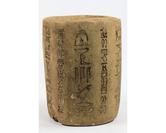 Ancient Egyptian Candleholder -With pharaonic inscriptions narrating the stories