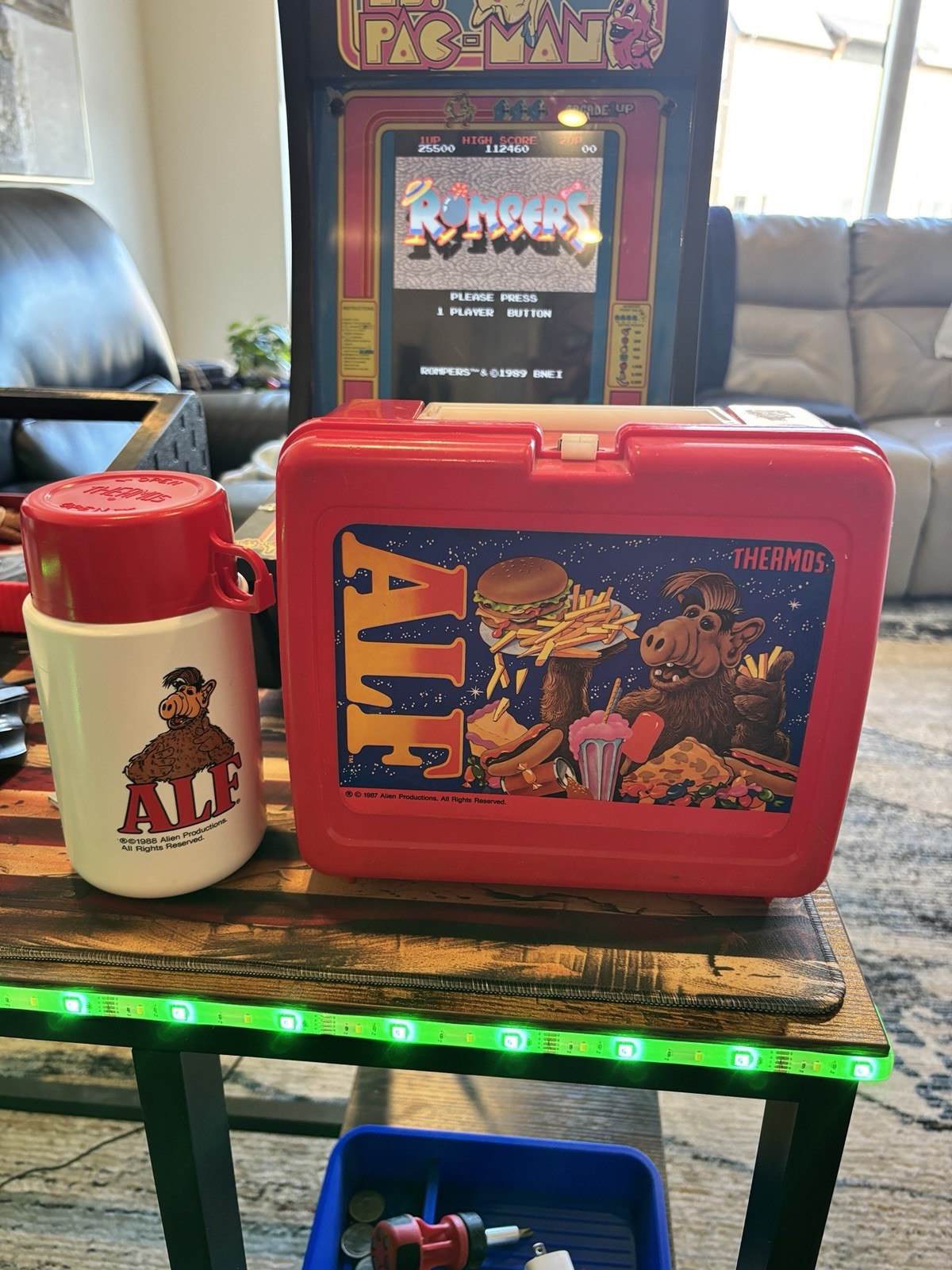 Alf Vintage 1987 Lunch Box Plastic with Thermos