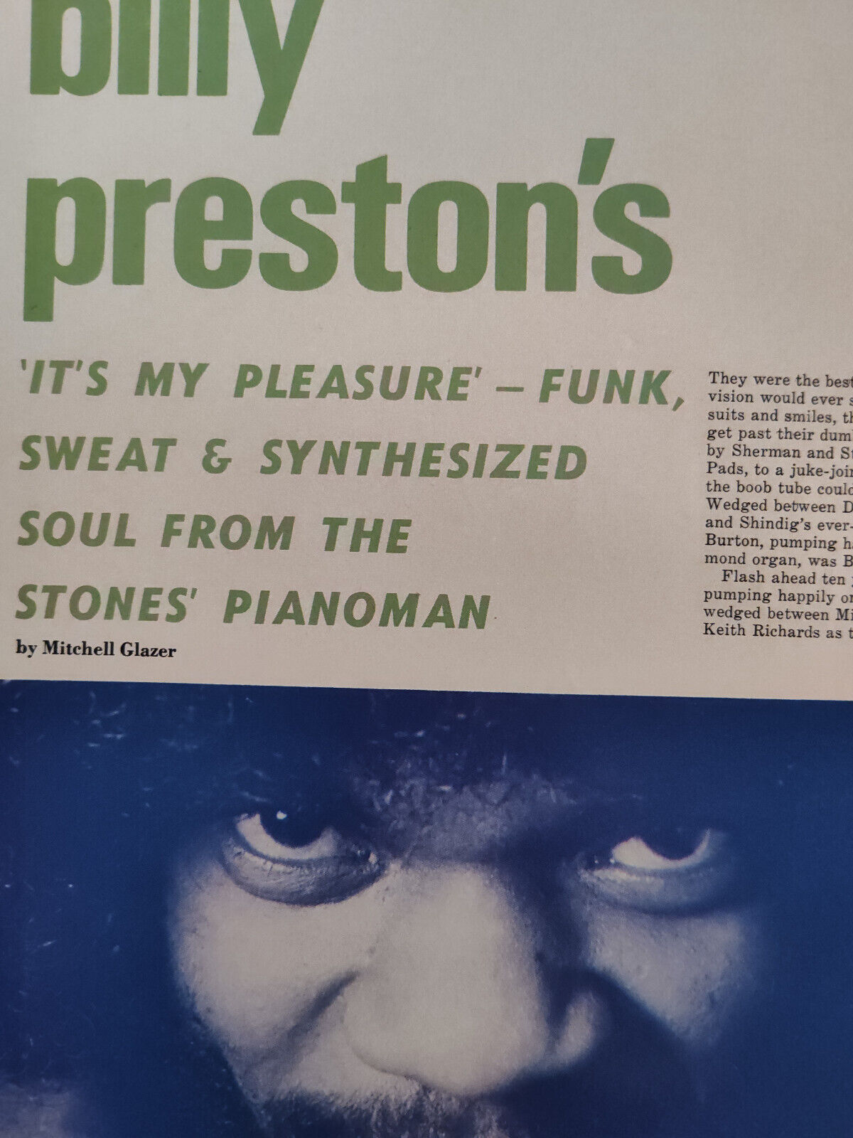 Vintage Article BILLY PRESTON and the Rolling Stones