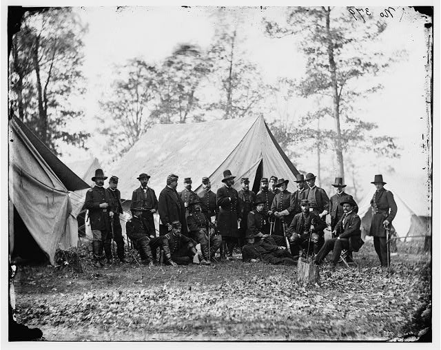 Photo:Warrenton Virginia Ambrose E Burnside Staff 1862 Civil War Camp