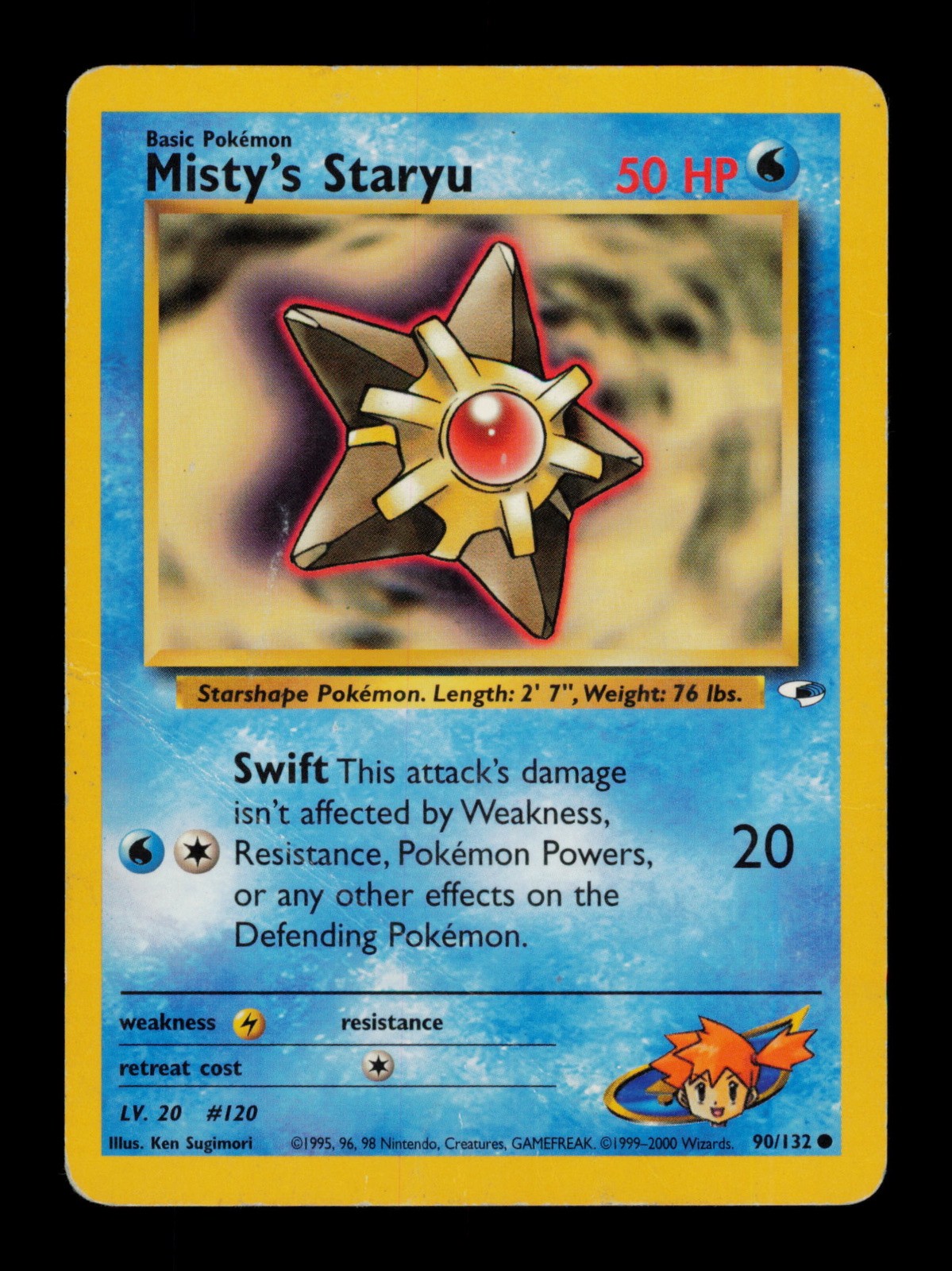 Misty\'s Staryu 90/132 Gym Heroes Pokémon Trading Card TCG Misty\'s Staryu 90/132 Gym Heroes Pokémon Trading Card TCG