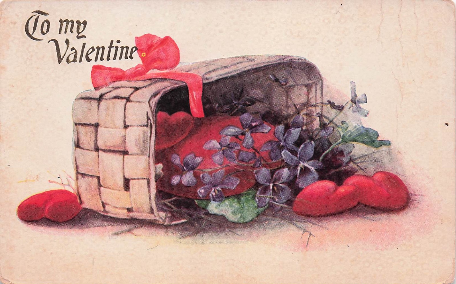Postcard Vintage(2)FRA FamousSerenadeOP.6,No1 E.Toselli,HeartsFlowers (2-P)(906)