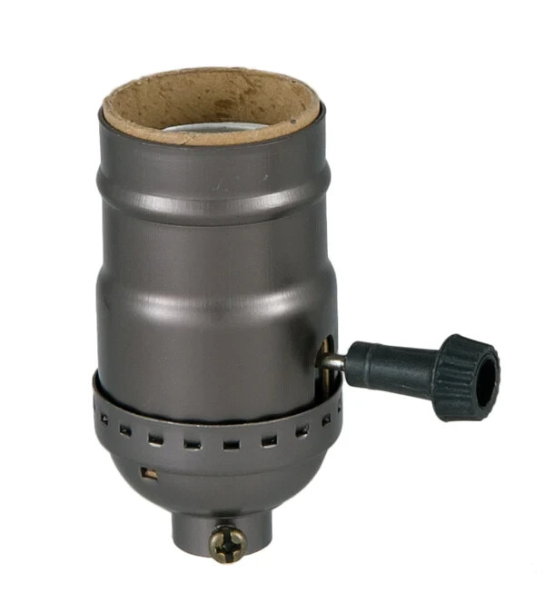 3-WAY TURN KNOB LAMP SOCKET BRONZE FINISH NEW 48346BJB 3-WAY TURN KNOB LAMP SOCKET BRONZE FINISH NEW 48346BJB