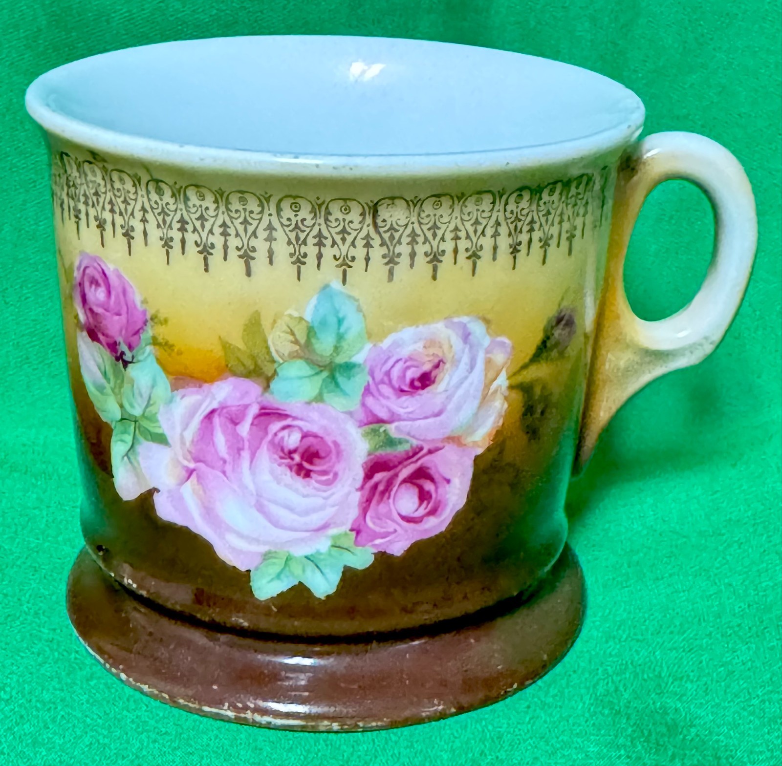 Antique Leuchtenburg C.A. Lehmann & Sohn Ceramic Shaving MUG Early 20th Germany