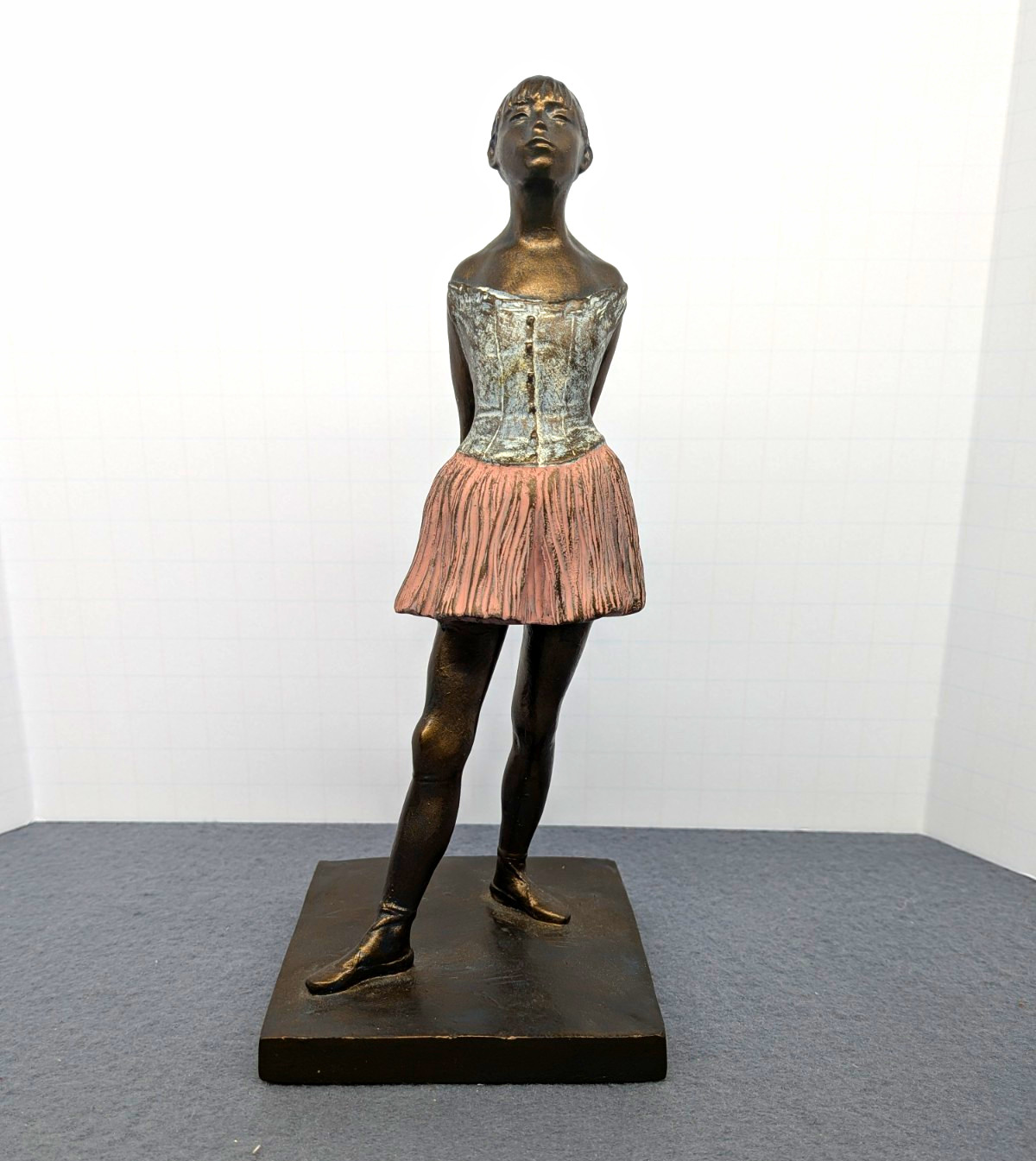 ALVA S. Eylandekov 1993 Ballerina Sculpture Bronze Finish Figurine Girl Dancer