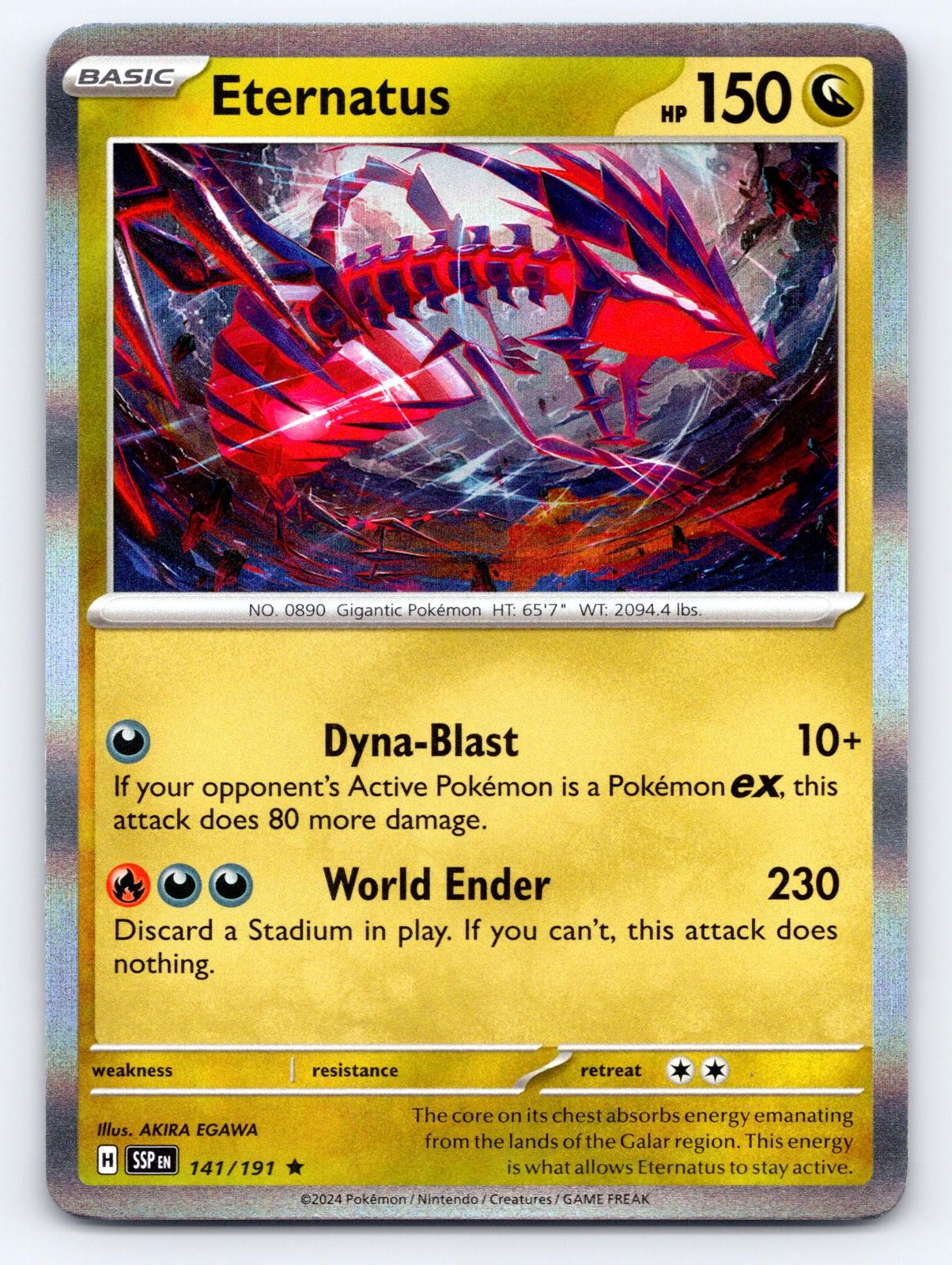 Eternatus 141/191 Rare Surging Sparks Pokemon Holo Near Mint
