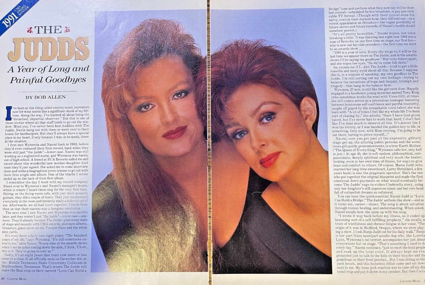 1991 Country Singer The Judds Naomi & Winnona 1991 Country Singer The Judds Naomi & Winnona