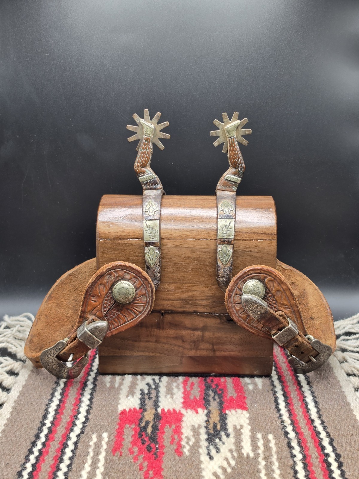 Rare Antique CP Shipley Gal Leg Spurs 1915 Era Rare Antique CP Shipley Gal Leg Spurs 1915 Era