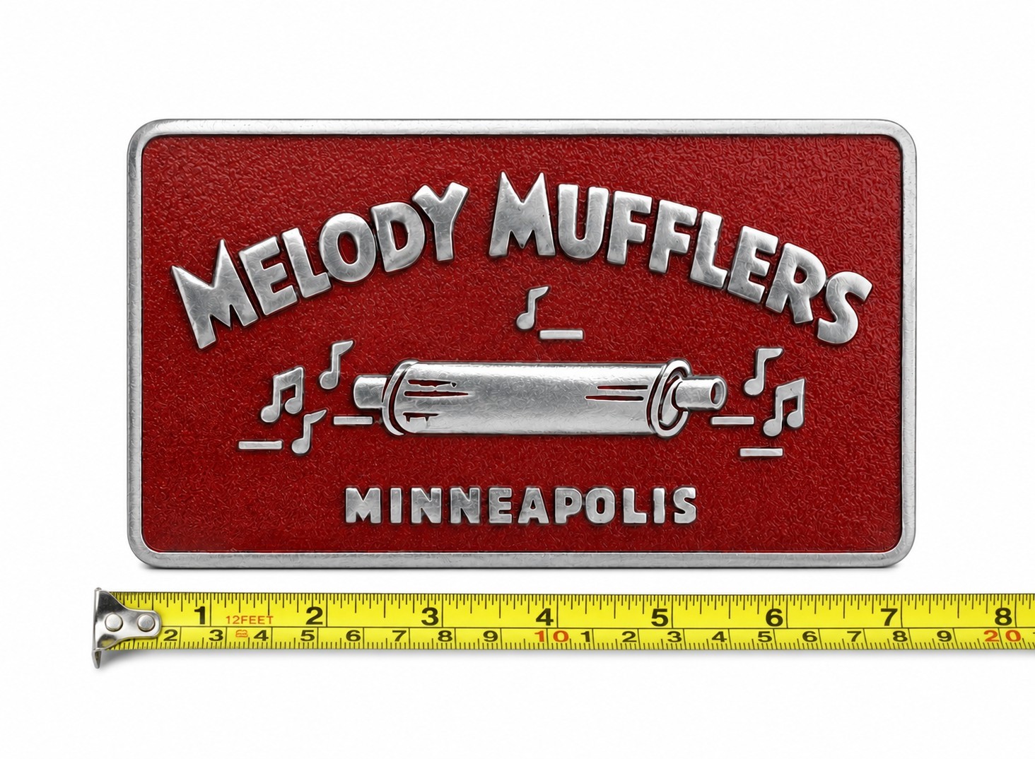 Cast Aluminum Car Club Plaque MELODY MUFFLERS , MINNEAPOLIS Cast Aluminum Car Club Plaque MELODY MUFFLERS , MINNEAPOLIS