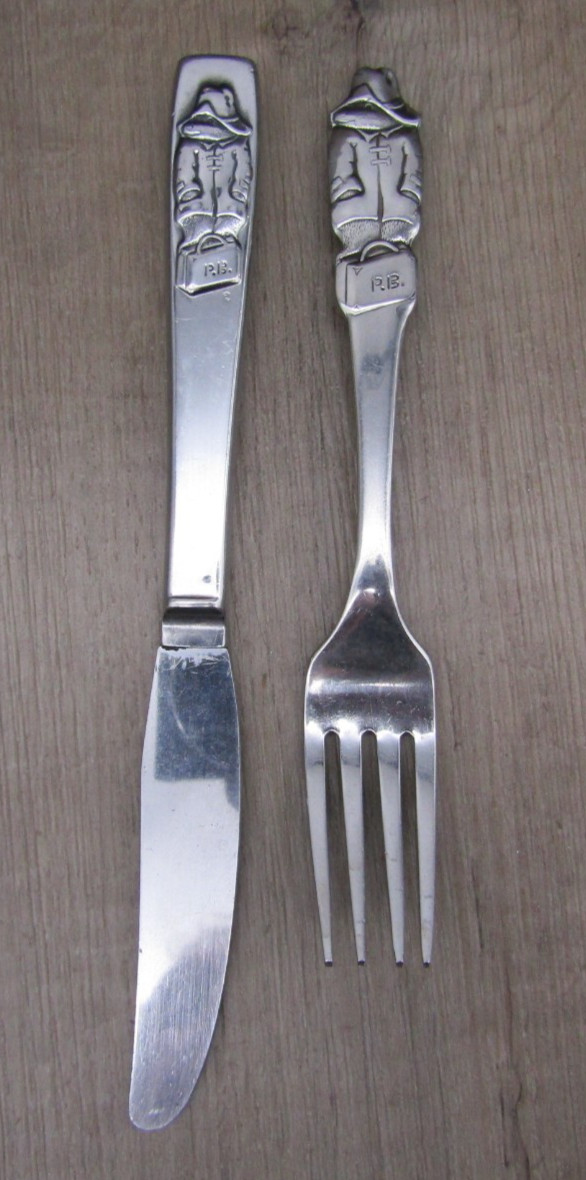 Oneida Vintage Paddington Bear Youth Childs Silverware Knife & Fork