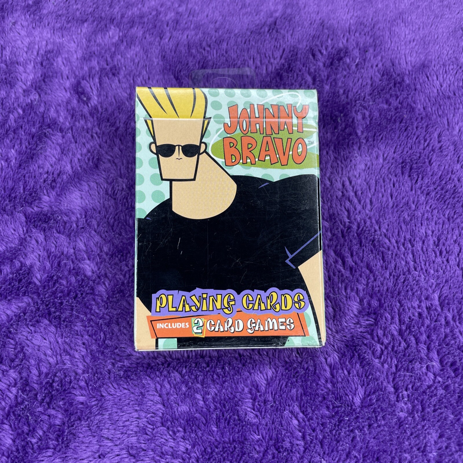 UNOPENED RARE Johnny Bravo Bicycle Playing Cards *WITH PLASTIC HANGER*