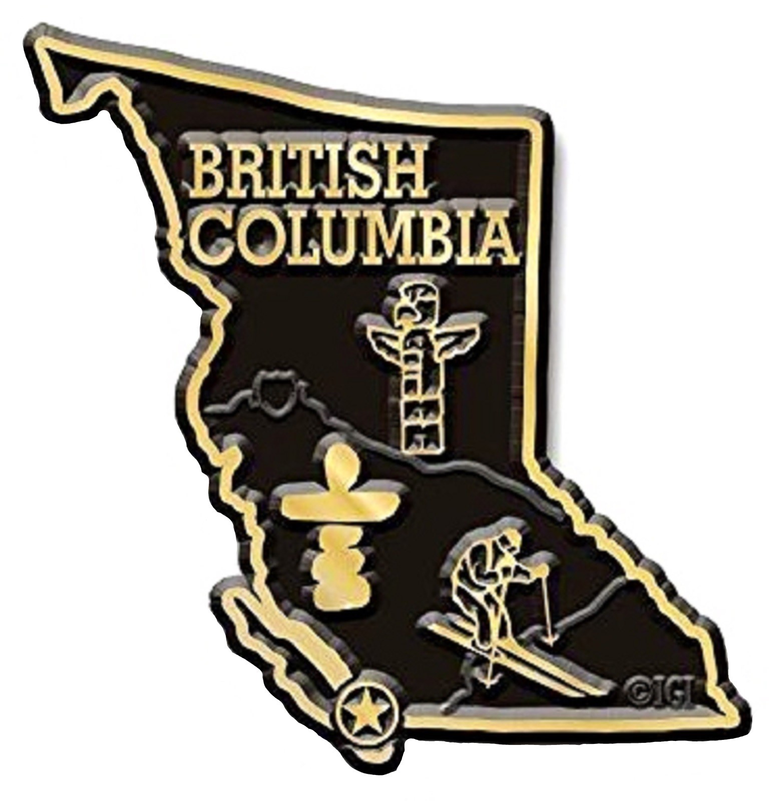 British Columbia Map Fridge Magnet British Columbia Map Fridge Magnet