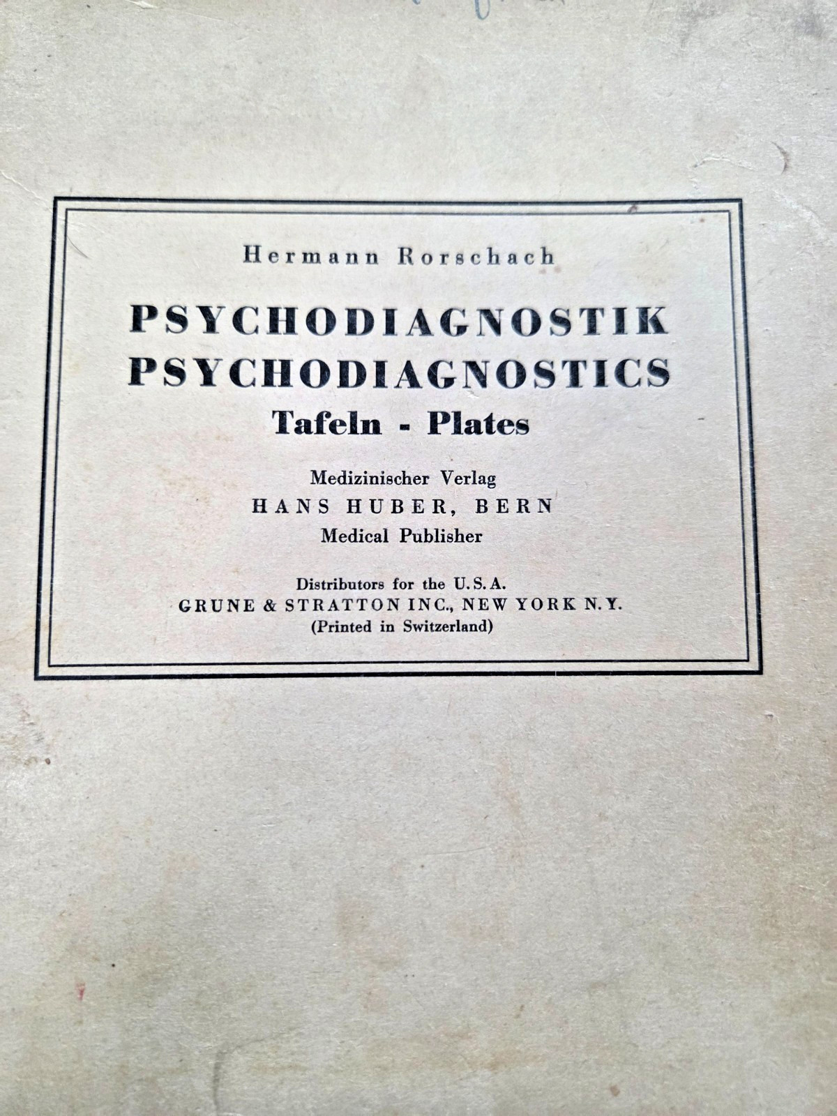 Hermann Rorschach Psychodiagnostic 10 Inkblot Test Plates Swiss 1948 Vintage