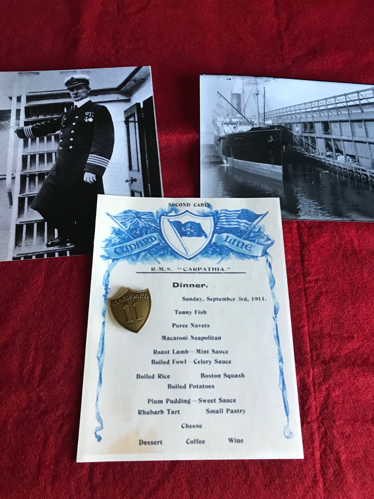 CARPATHIA SET OF COLLECTABLES- THE SHIP THAT RESCUED TITANIC'S PASSENGERS 1912