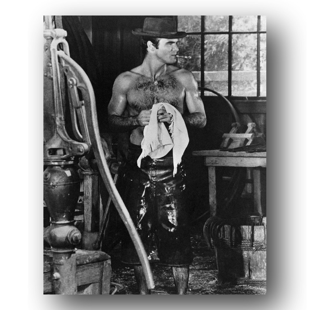 Burt Reynolds Photo 8x10 Sam Whiskey 1969 Actor Shirtless Bathing Western Movie