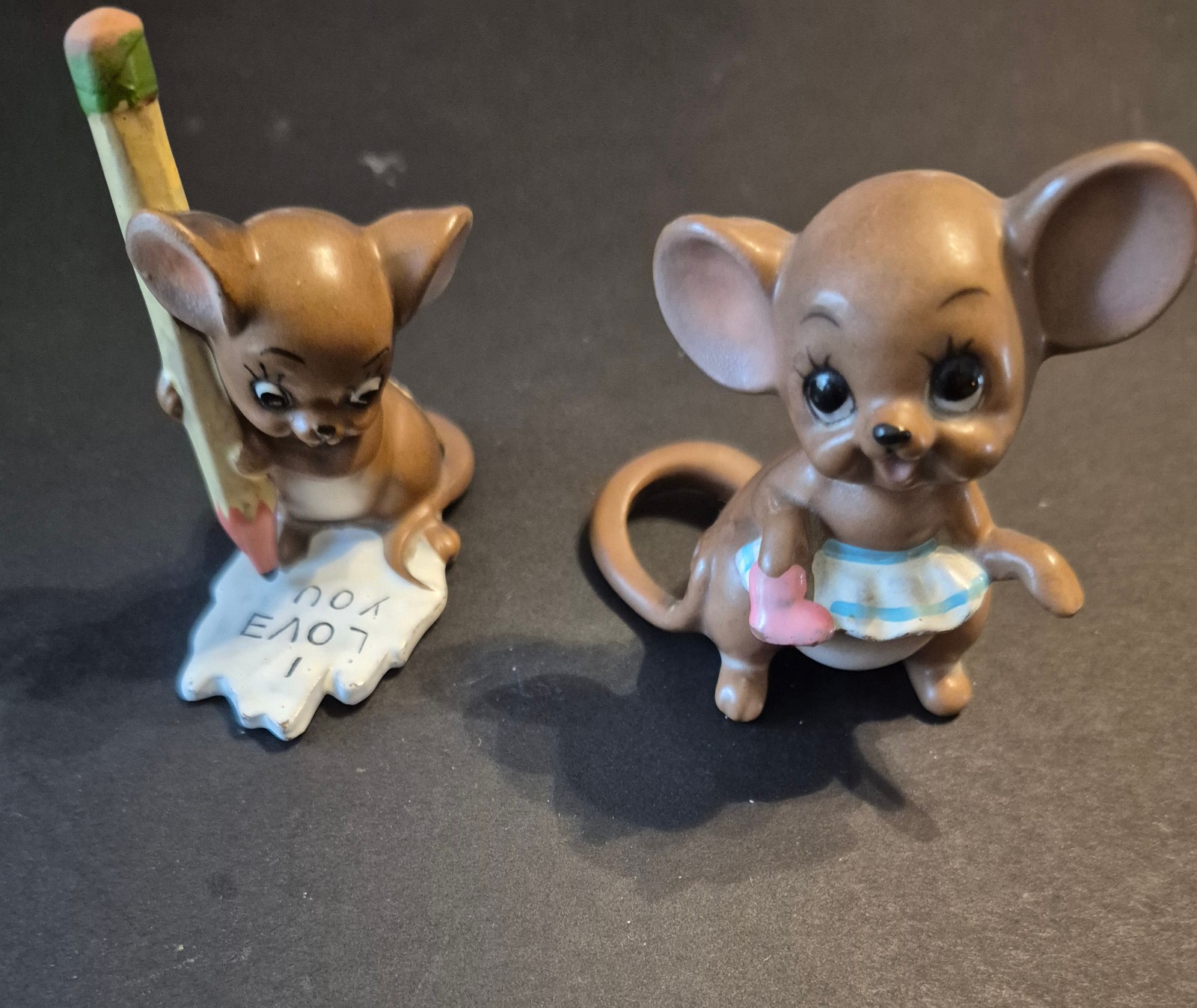 2 Vintage Joseph Originals Mice Mouse figurine lot