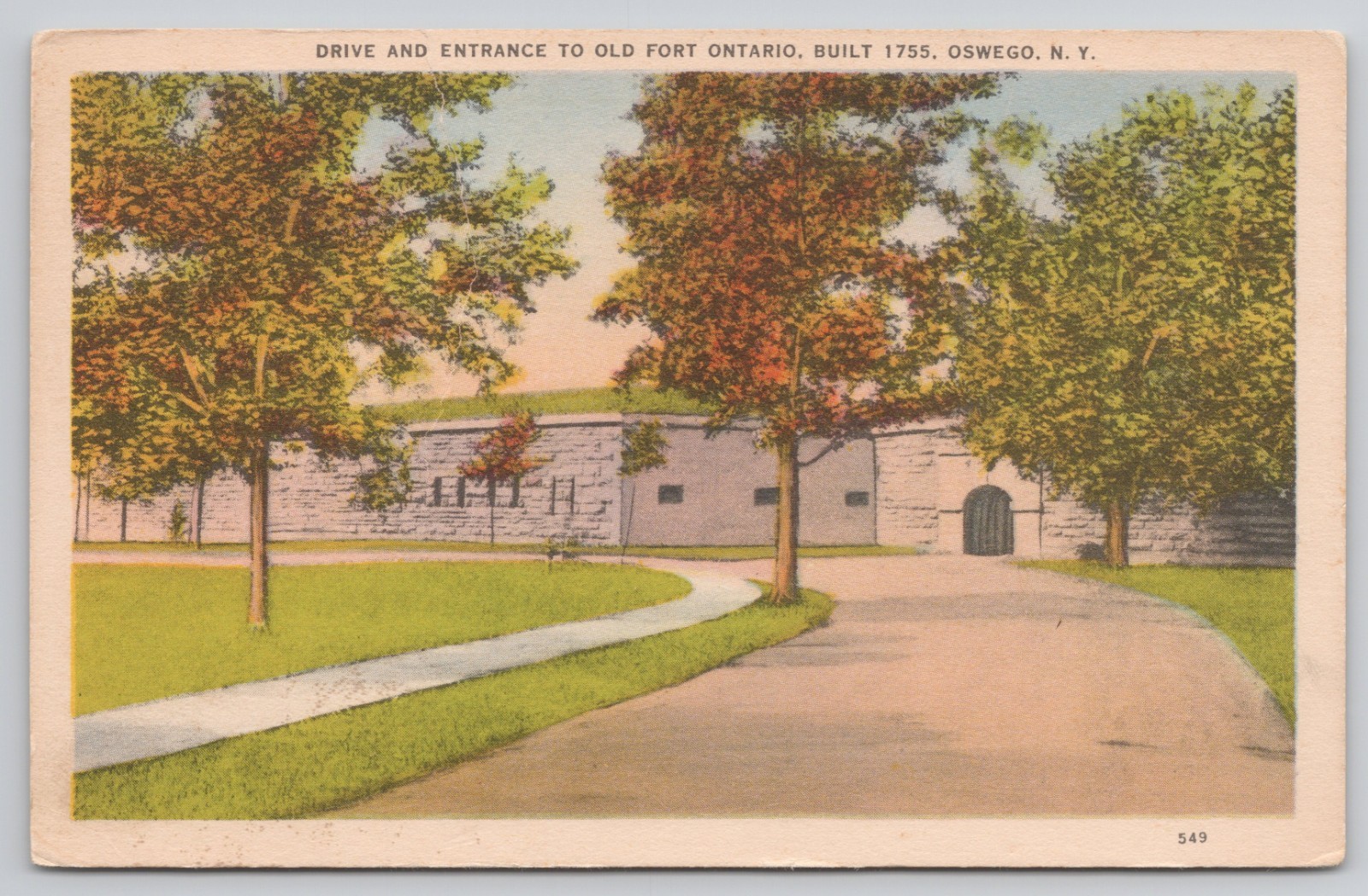 Postcard c1920 Oswego New York Old Fort Ontario