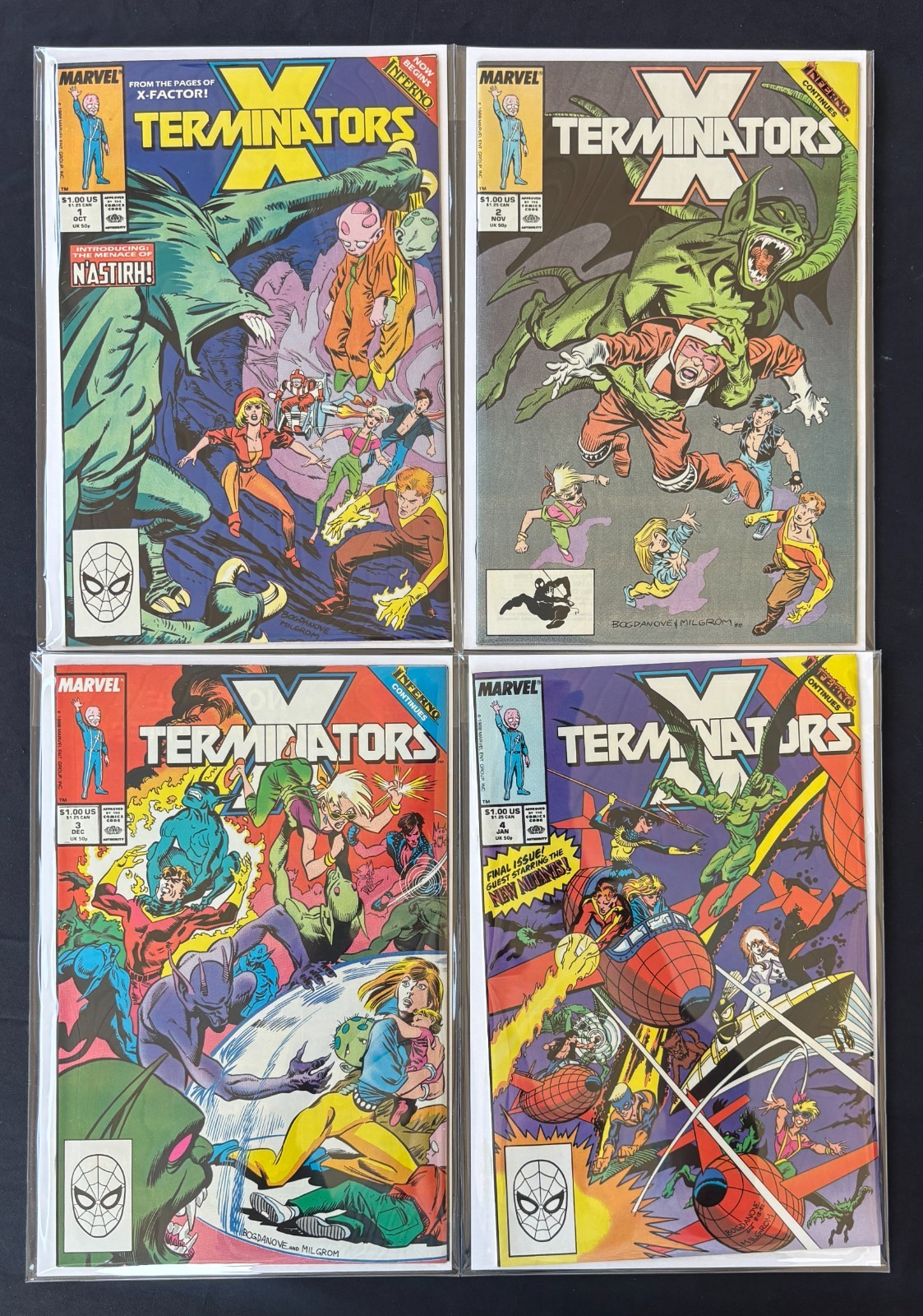 X-Terminators Comic Lot (Issues 1-4) VF Condition *1st app. X-Terminators
