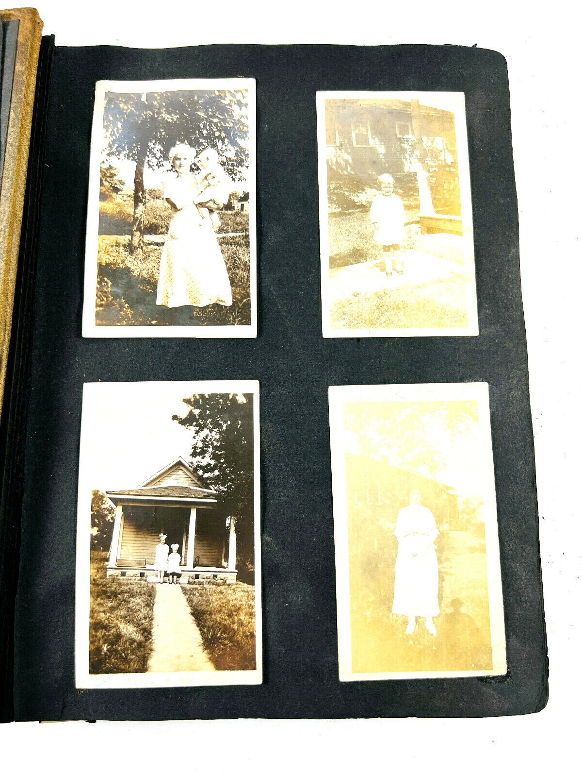 ANTIQUE 20s 30s Photo Album Kansas KS rural fishing NICE great subjects
