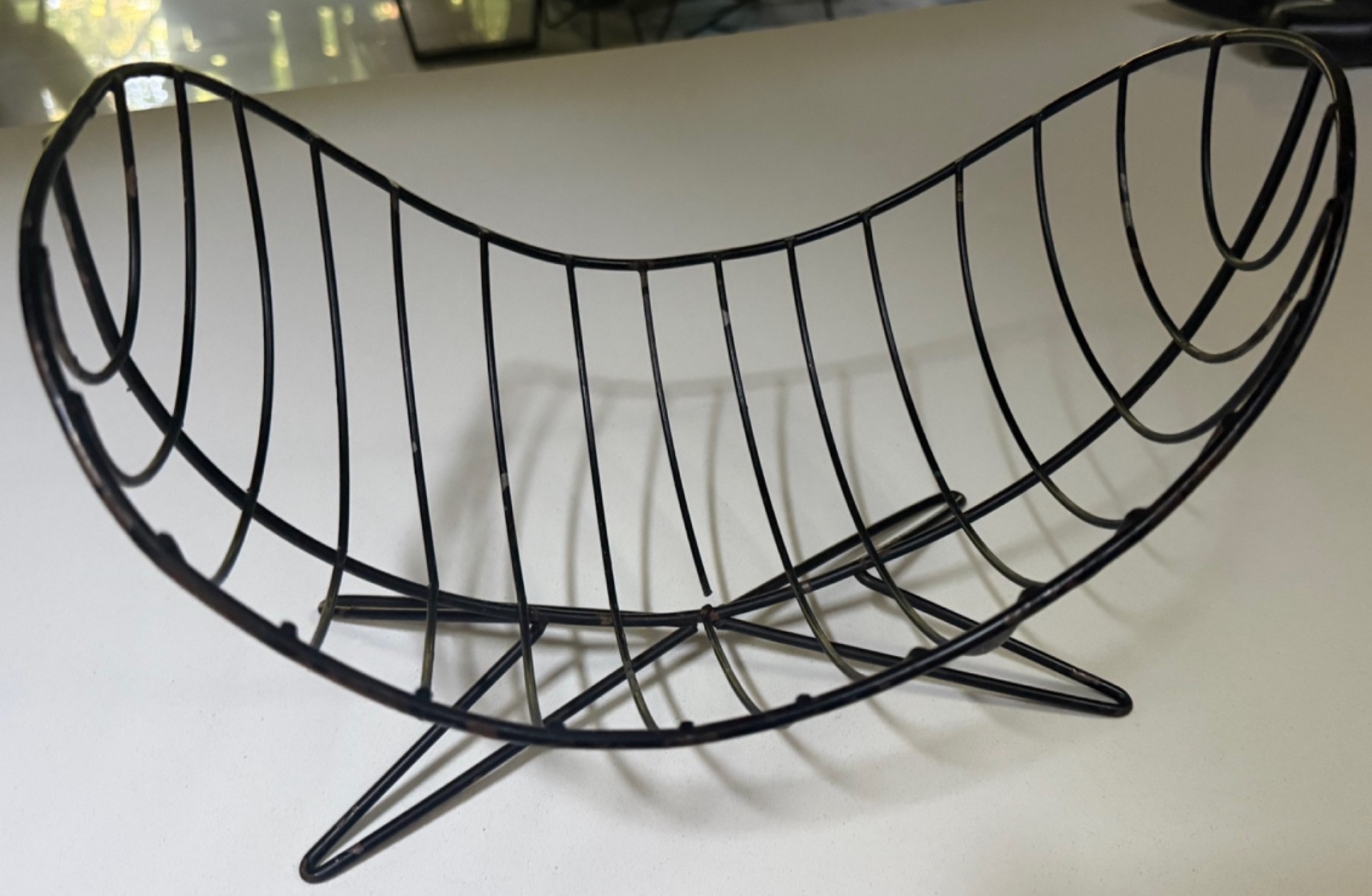 Vintage MCM Metal FERRIS-SHACKNOVE Wire Basket Catch-All Mid Century Modern 50s