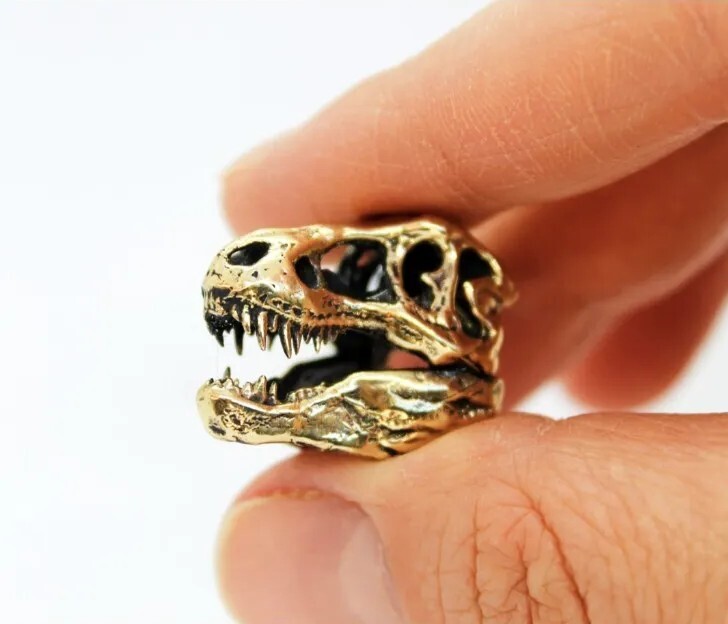 T-Rex Skull Pendant Keychain Tyrannosaurus Rex Brass Handmade Jurassic World... T-Rex Skull Pendant Keychain Tyrannosaurus Rex Brass Handmade Jurassic World...