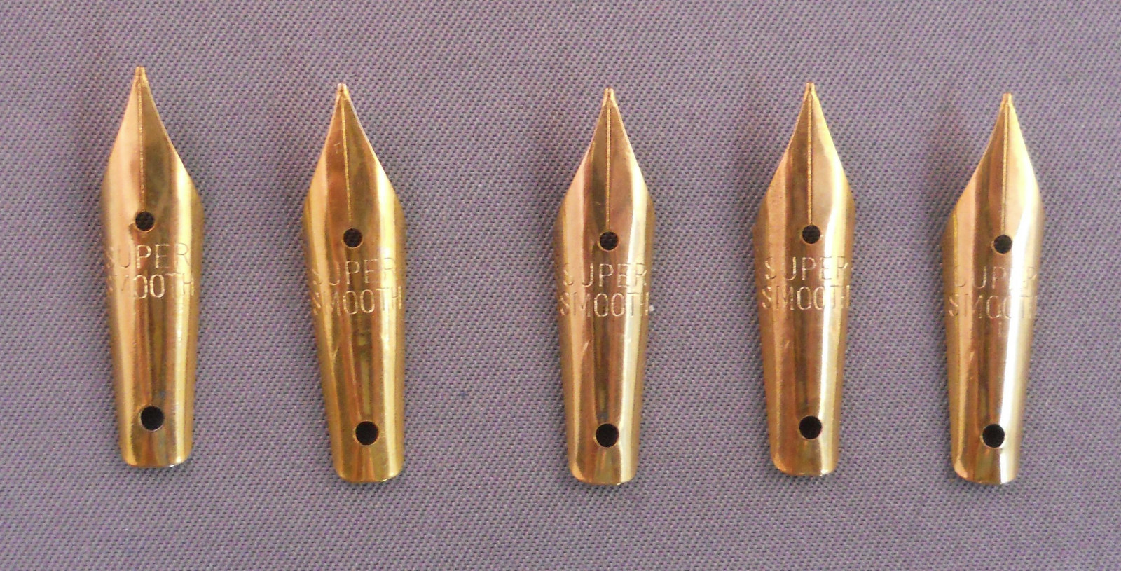 Fountain Pen Vintage NIb-goldtone-#6--fine point-Super Smooth--Lot of  5